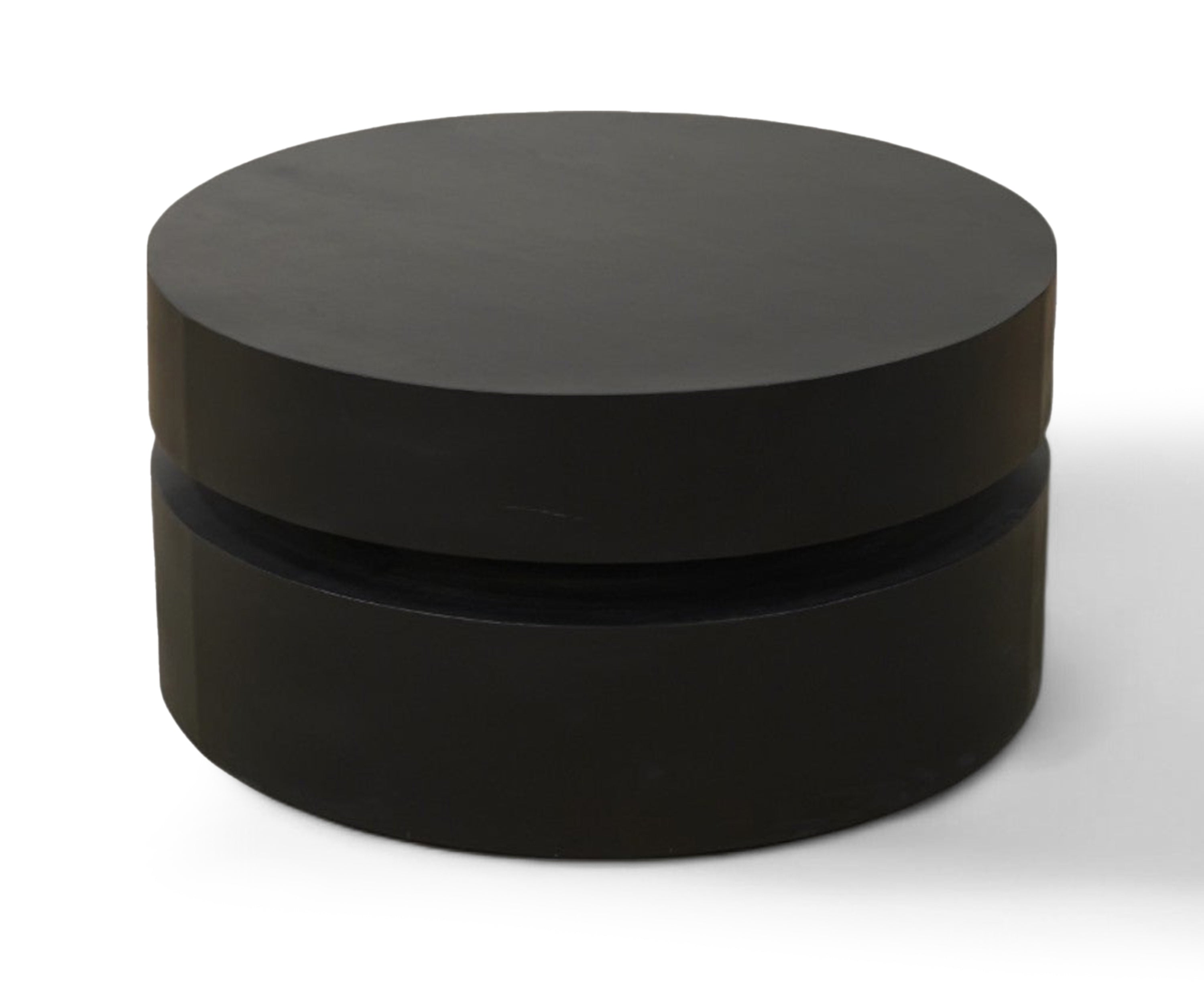 Black Round Two-Tier Coffee Table