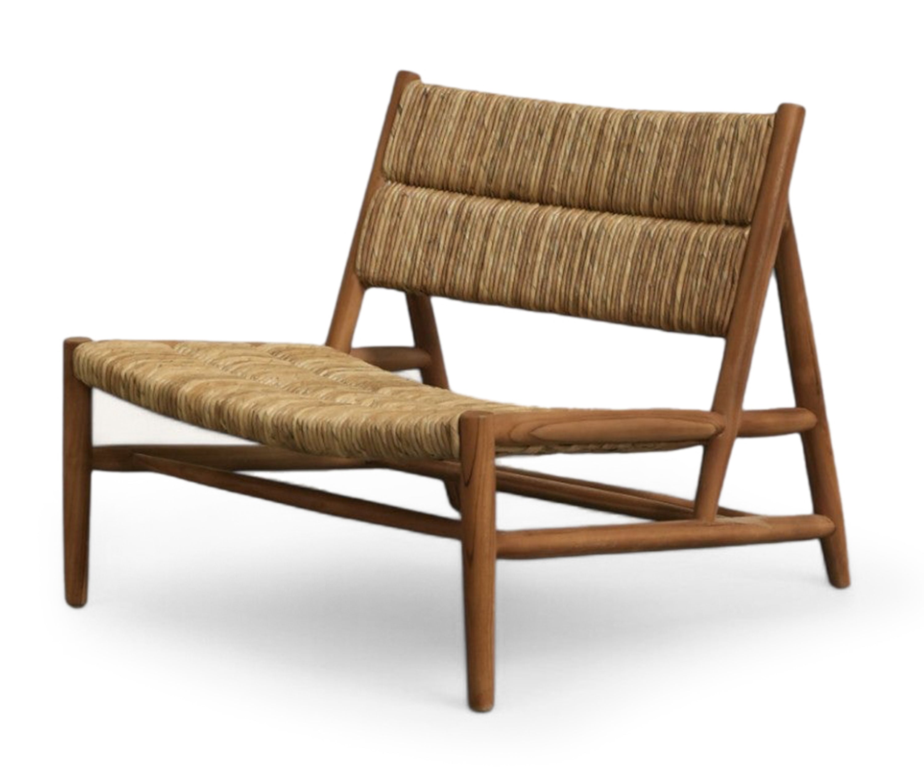 Teak Wood Rope Lounge Chair