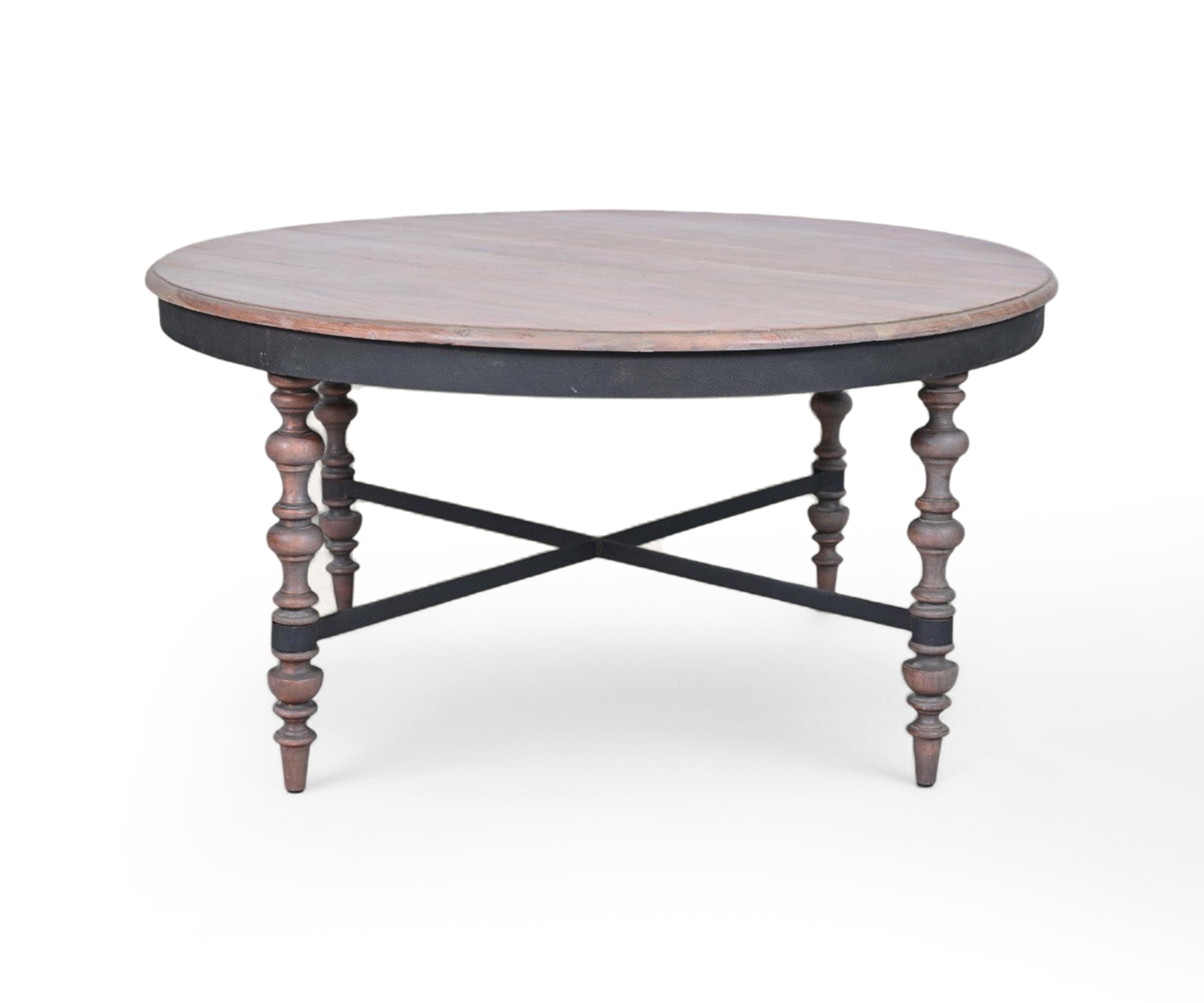 Vintage Turned Leg Round Coffee Table