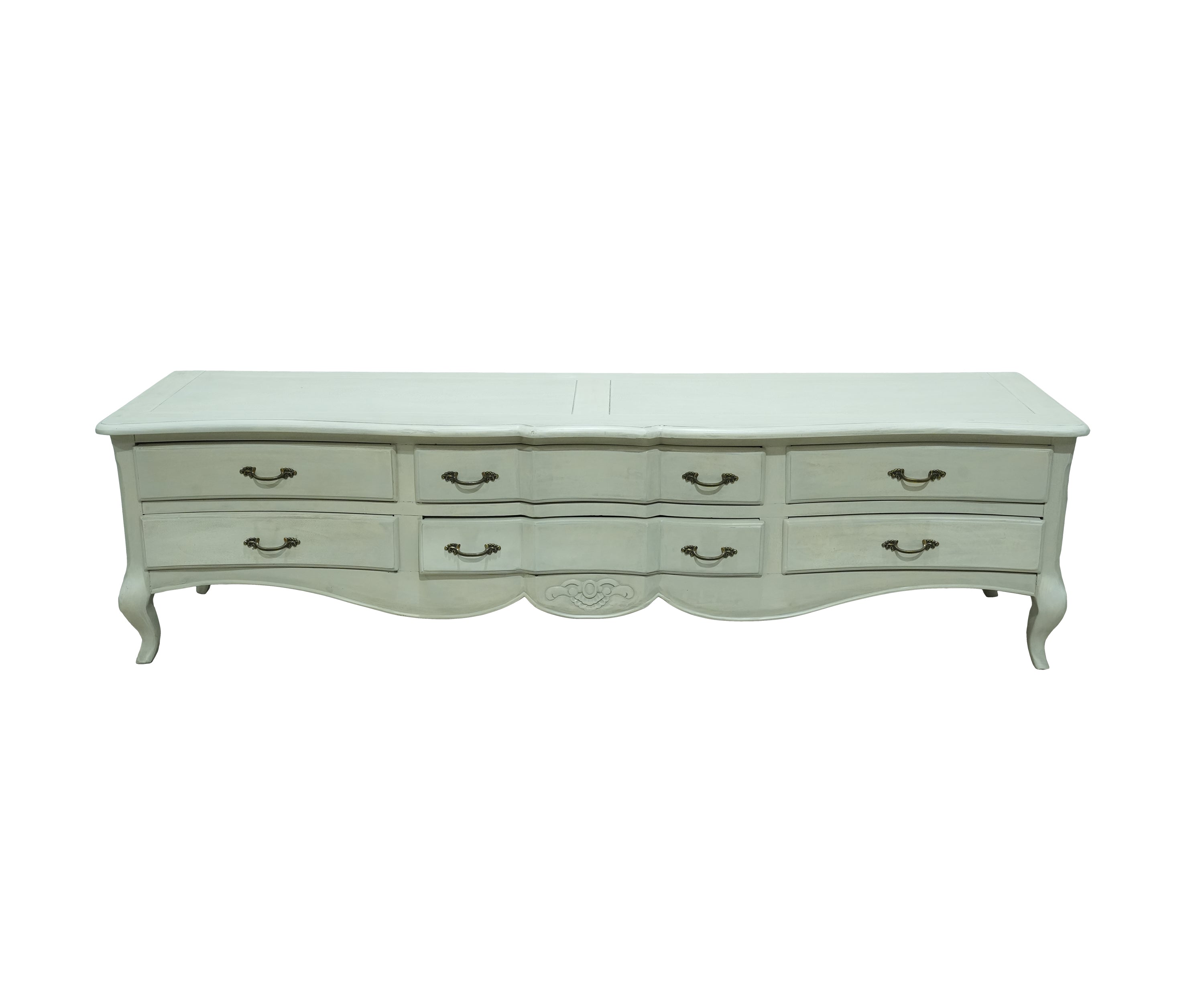 French Provincial White 6-Drawer Chest of Drawer