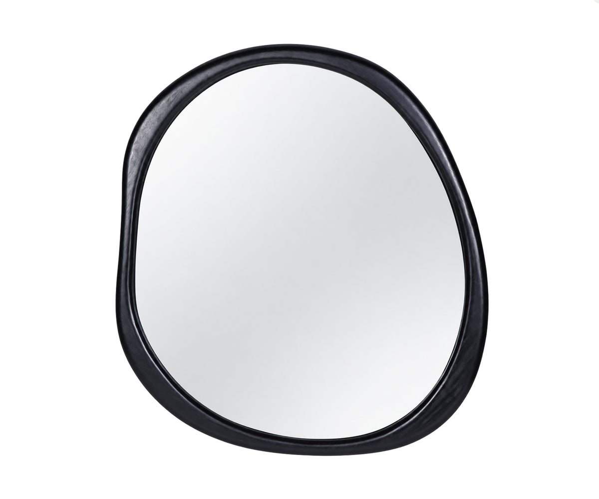 Black Organic Pebble Wall Mirror