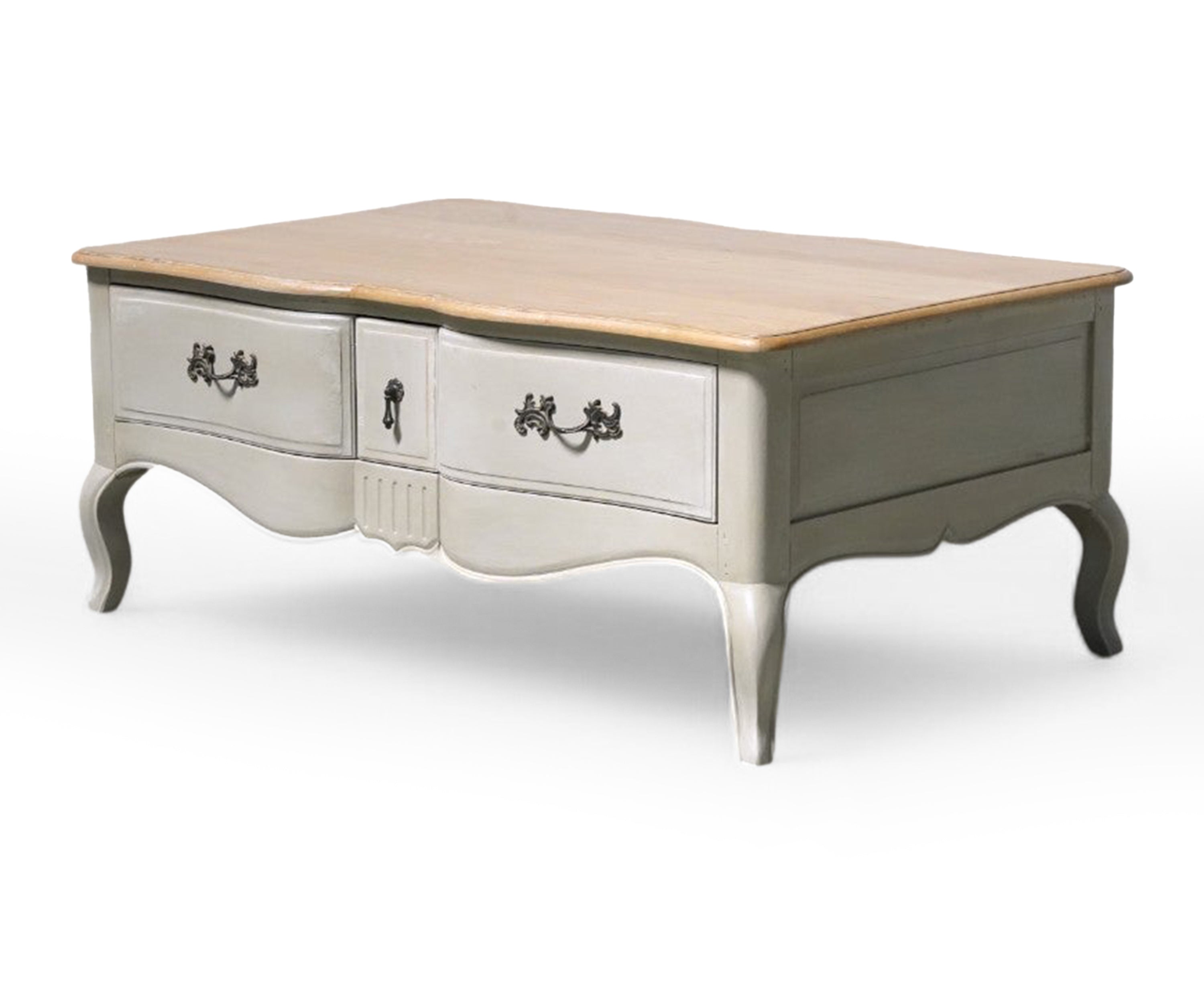 French Storage Coffee Table with Drawers