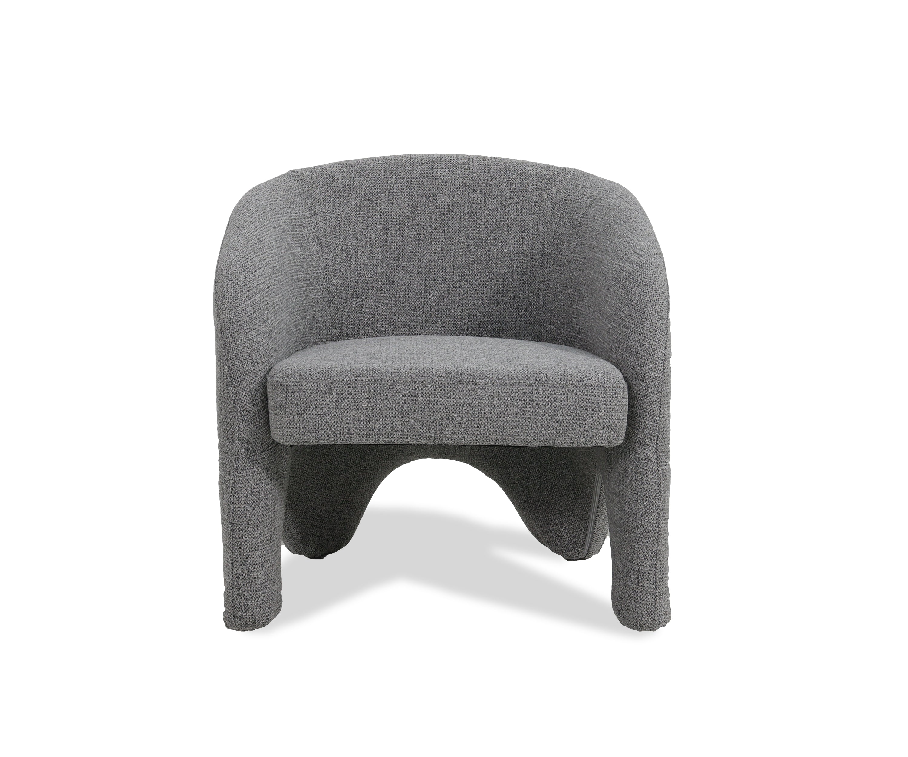 Contemporary Barrel Boucle Lounge Chair