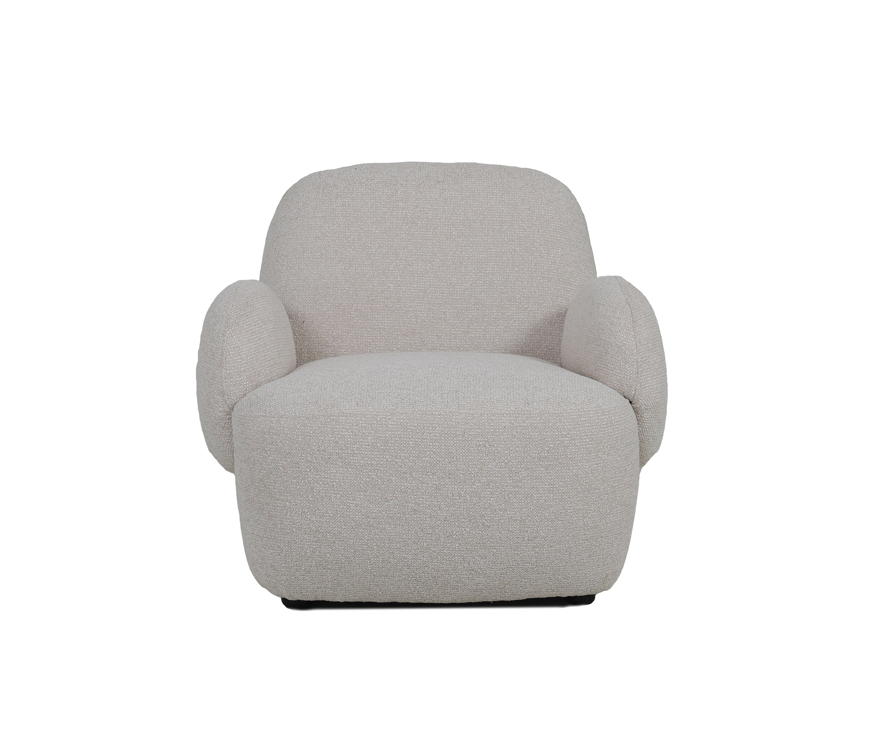 Accent Armchair in Light Grey Boucle