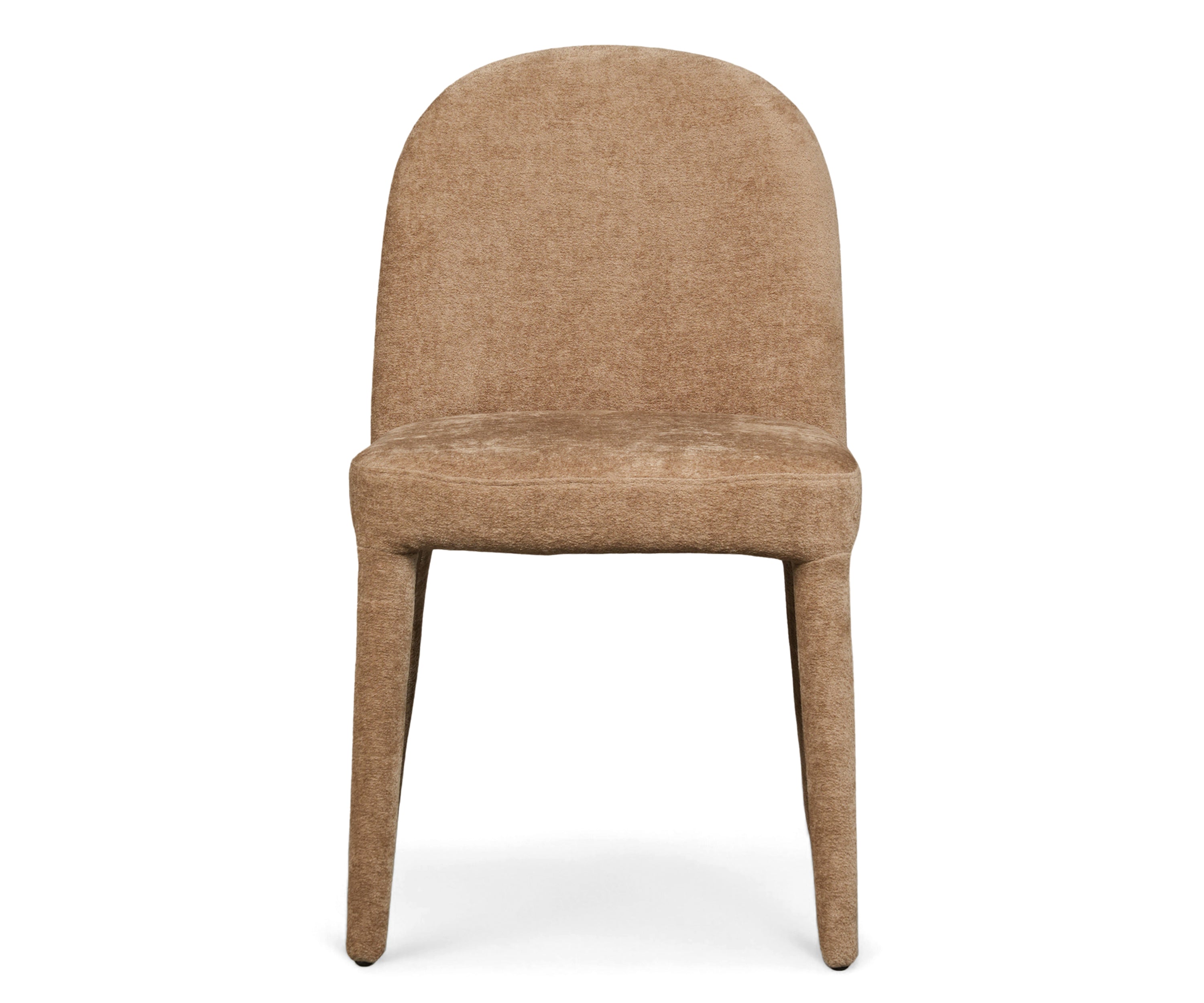 Beige Fully Upholstered Arched Back Dining Chair
