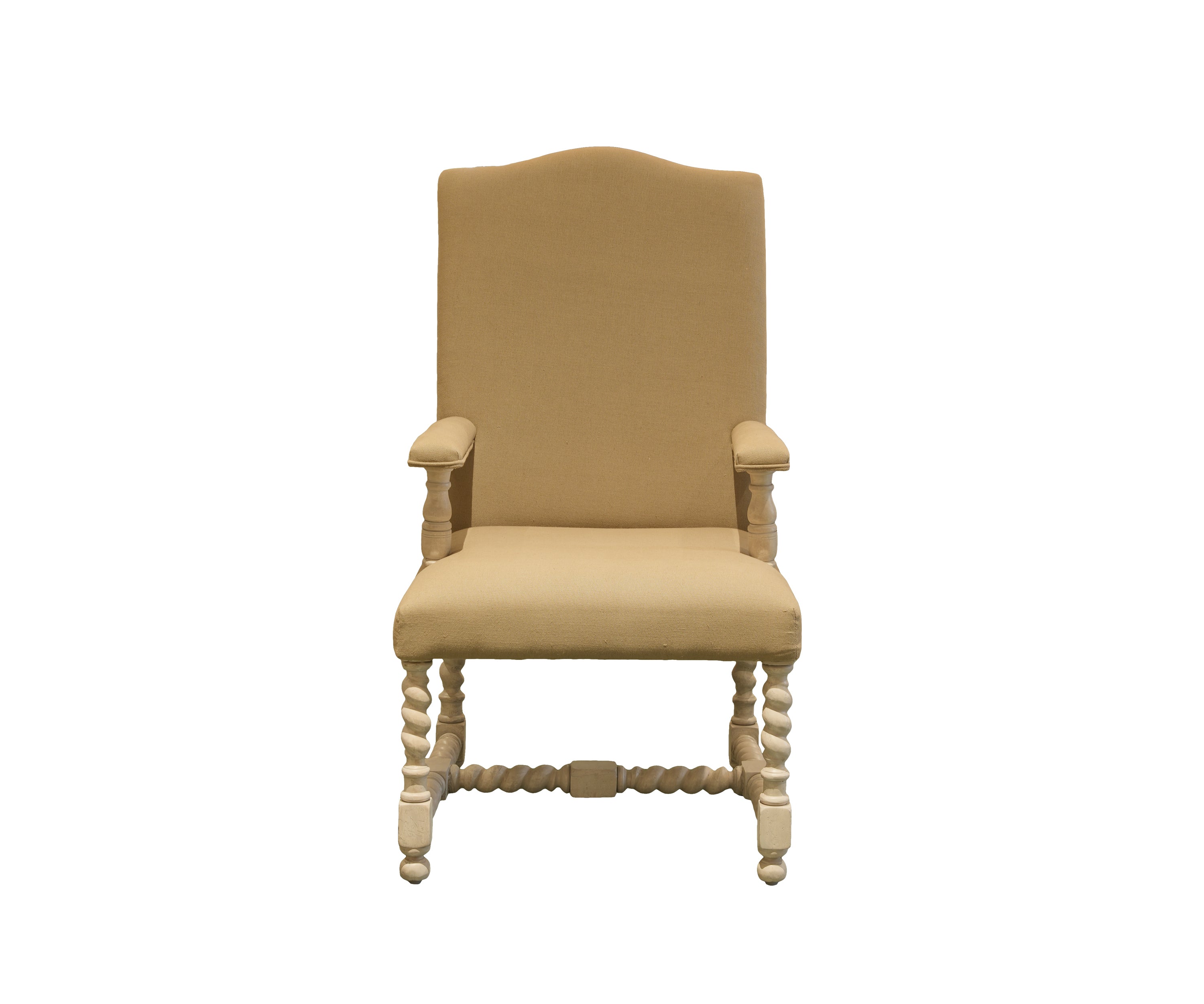 Mustard Barley Twist High Back Armchair