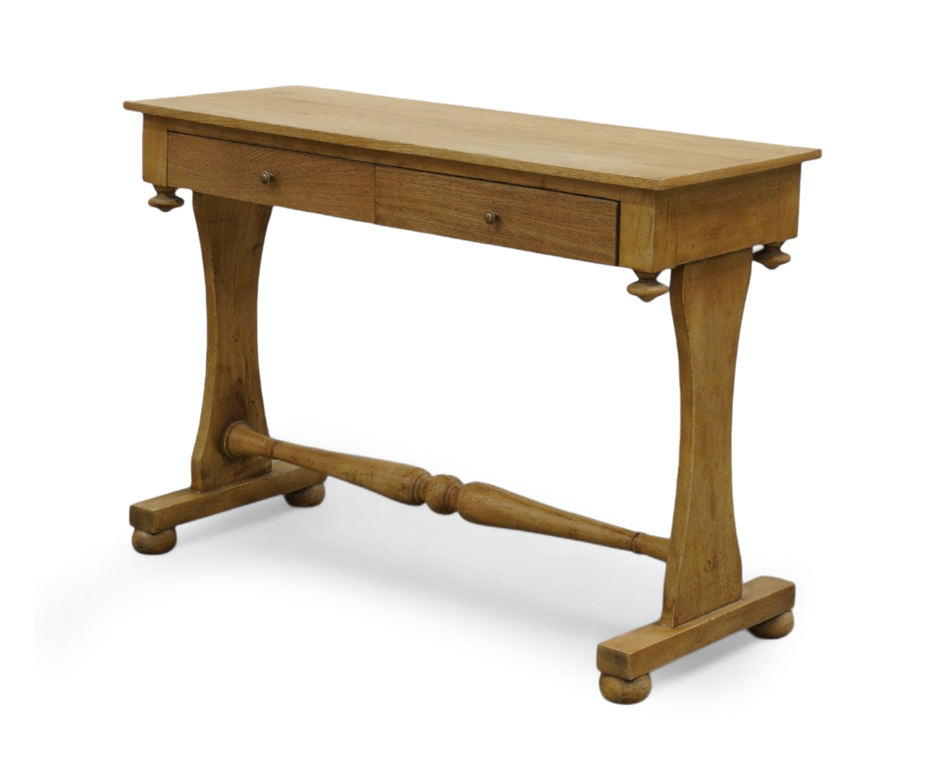 Heritage Wood Study Table with 2 Drawers and Trestle Base