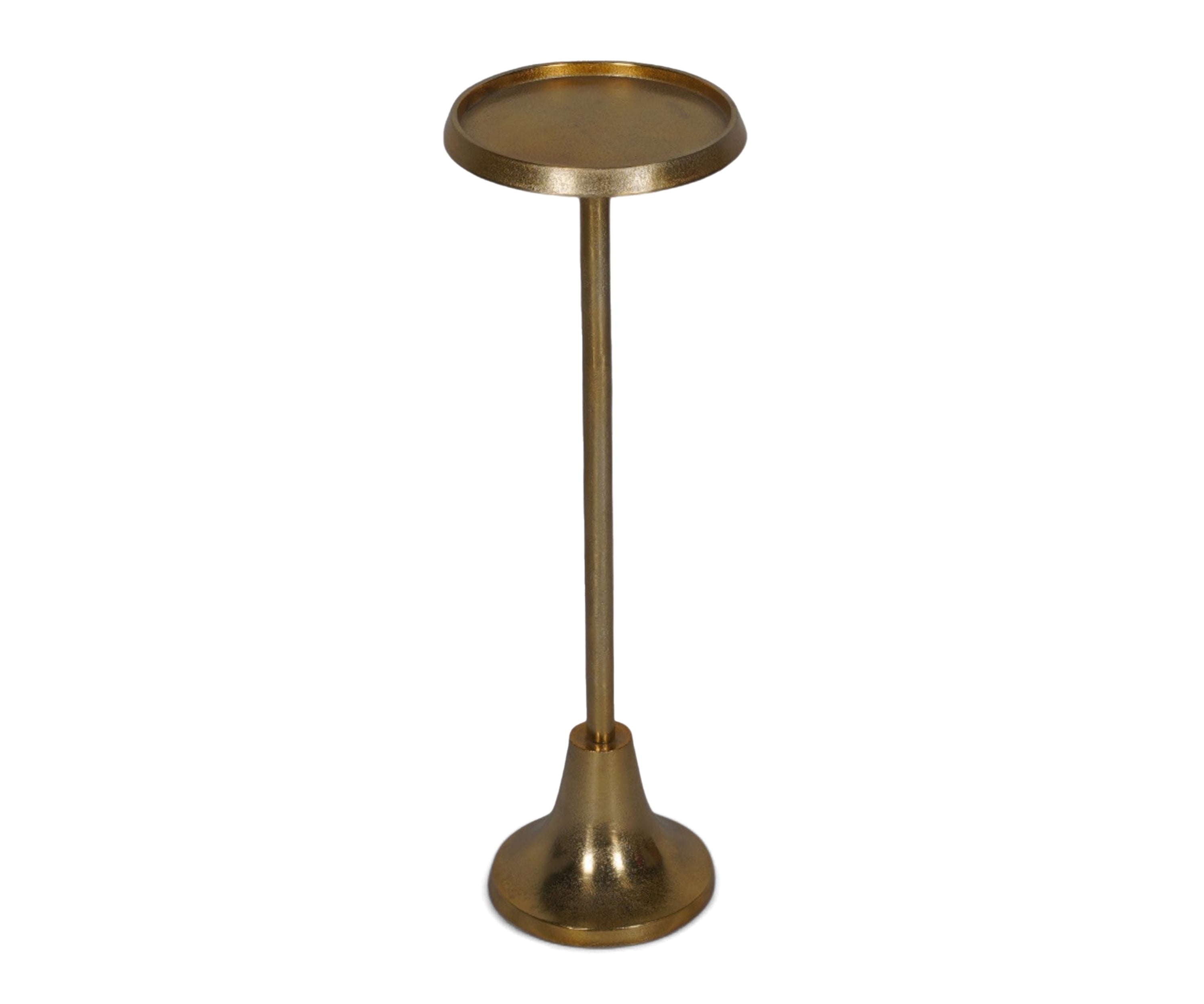 Antique Brass Martini Side Table with Tray Top