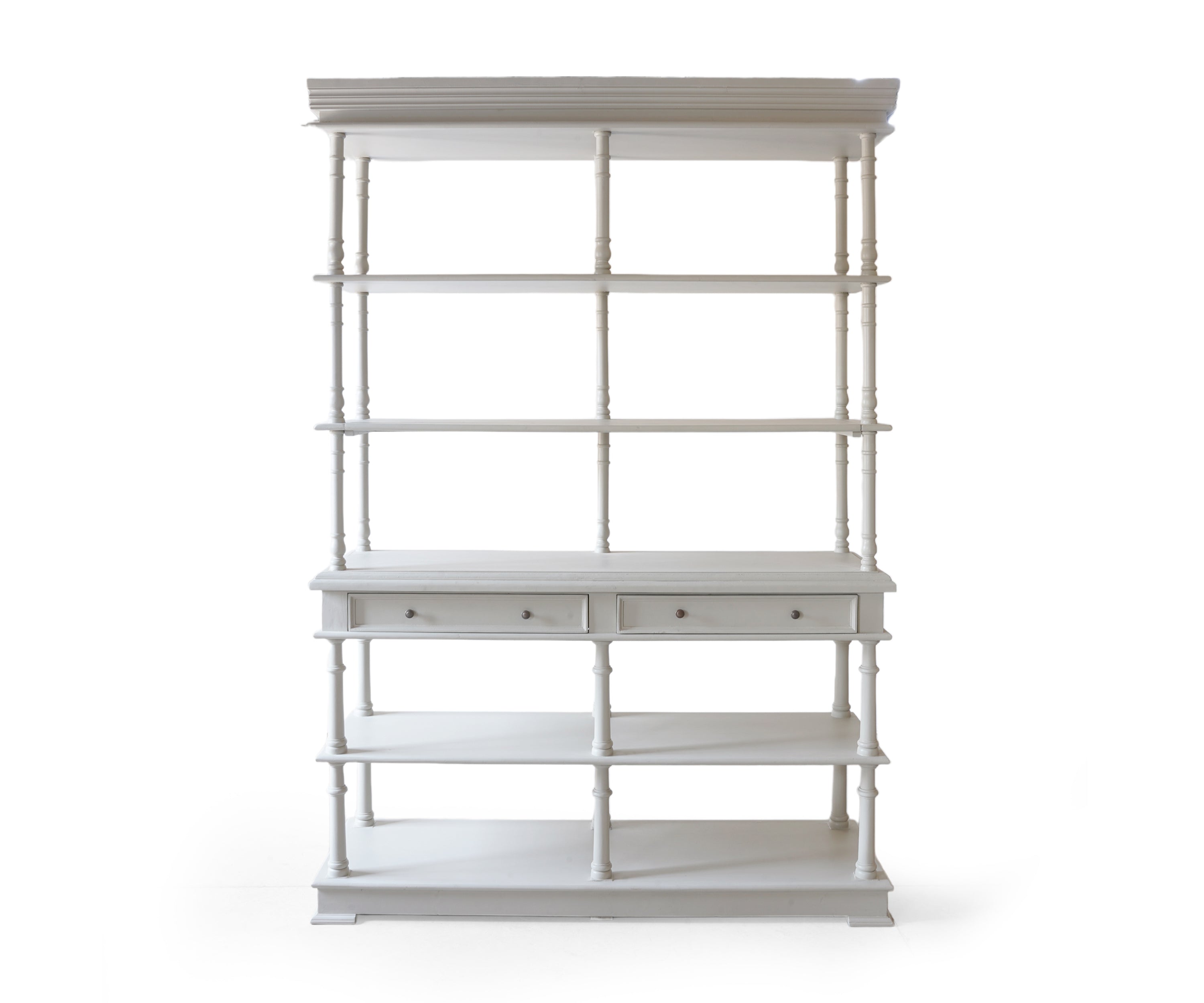 Light Grey Gustavian Acacia Wood Shelf