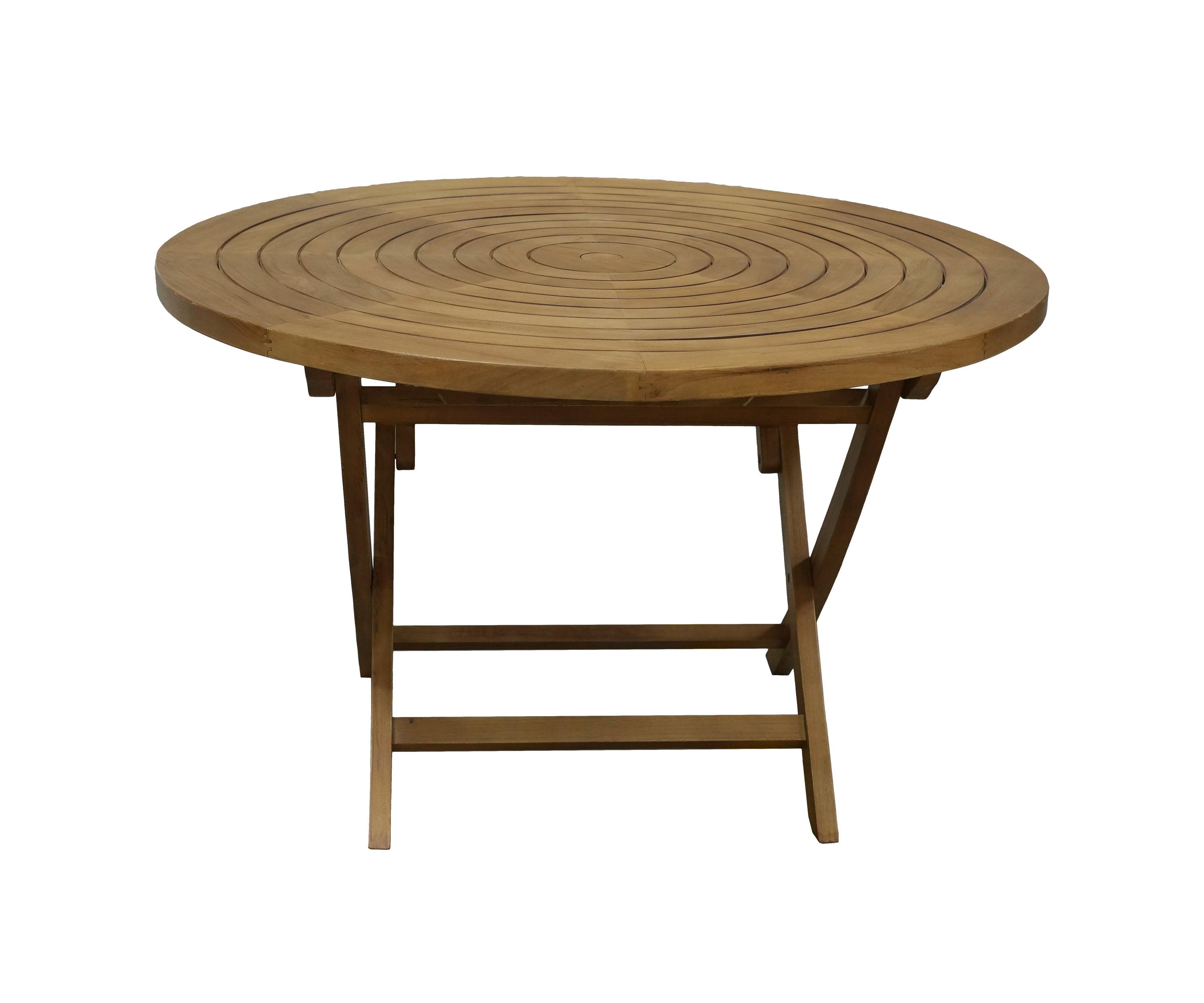 Concentric Circle Teak Outdoor Dinner Table