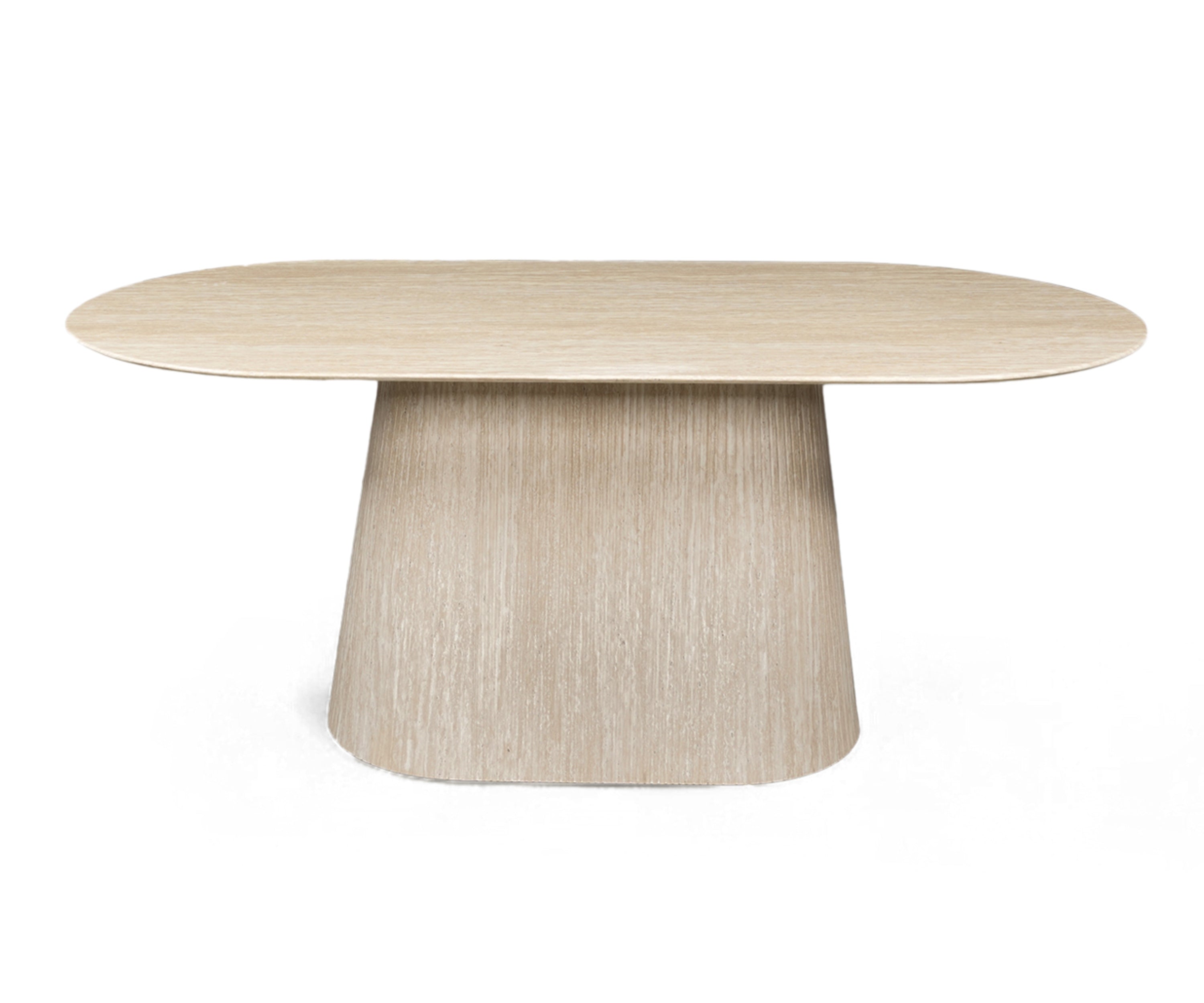Rustic Wood Oval 6 Seater Dining Table with Curved Edges
