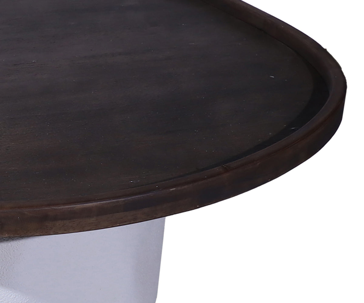 Low Organic Shape Coffee Table with Textured White Base