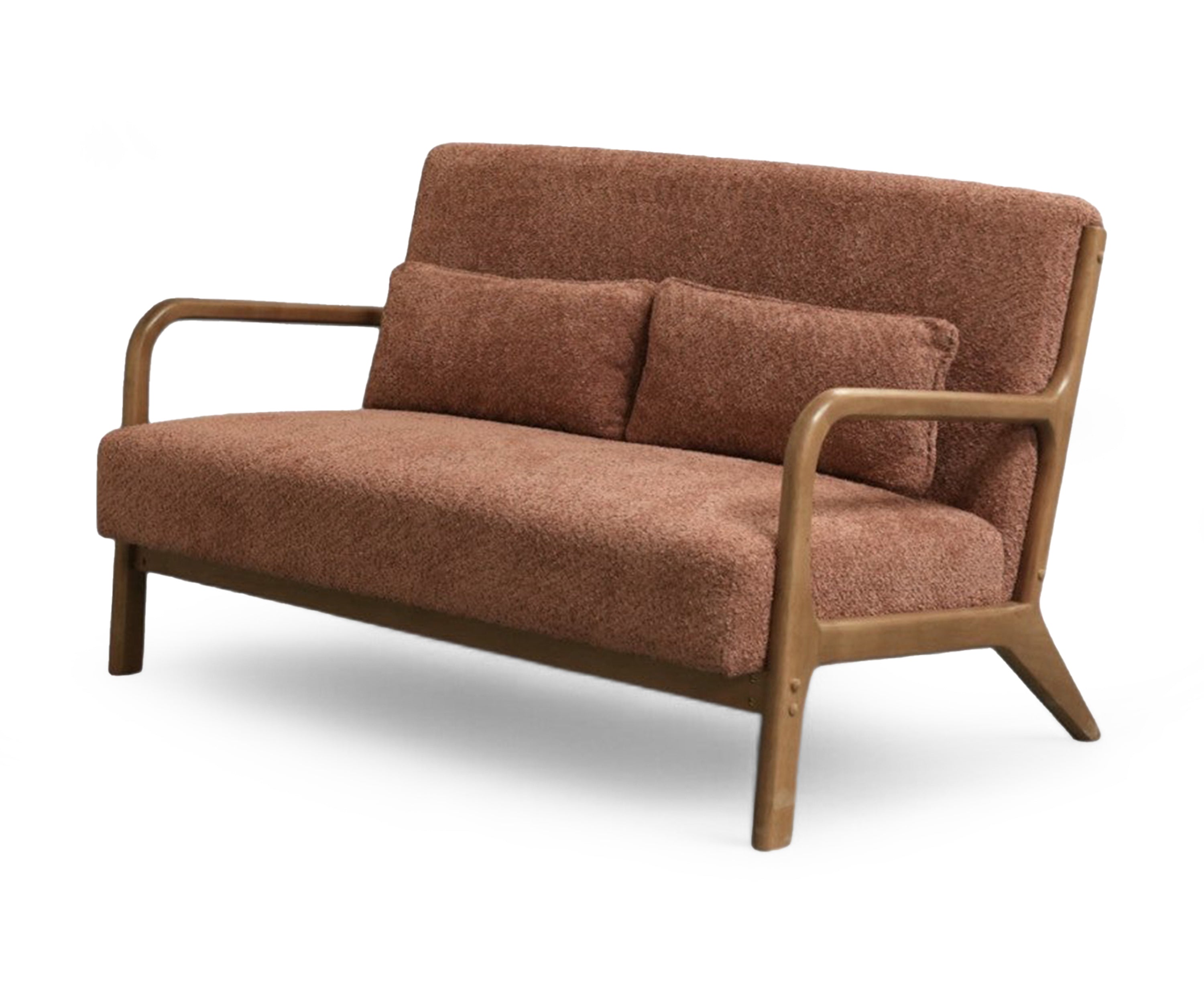 Curved Frame Bouclé 2 seater Sofa Chair