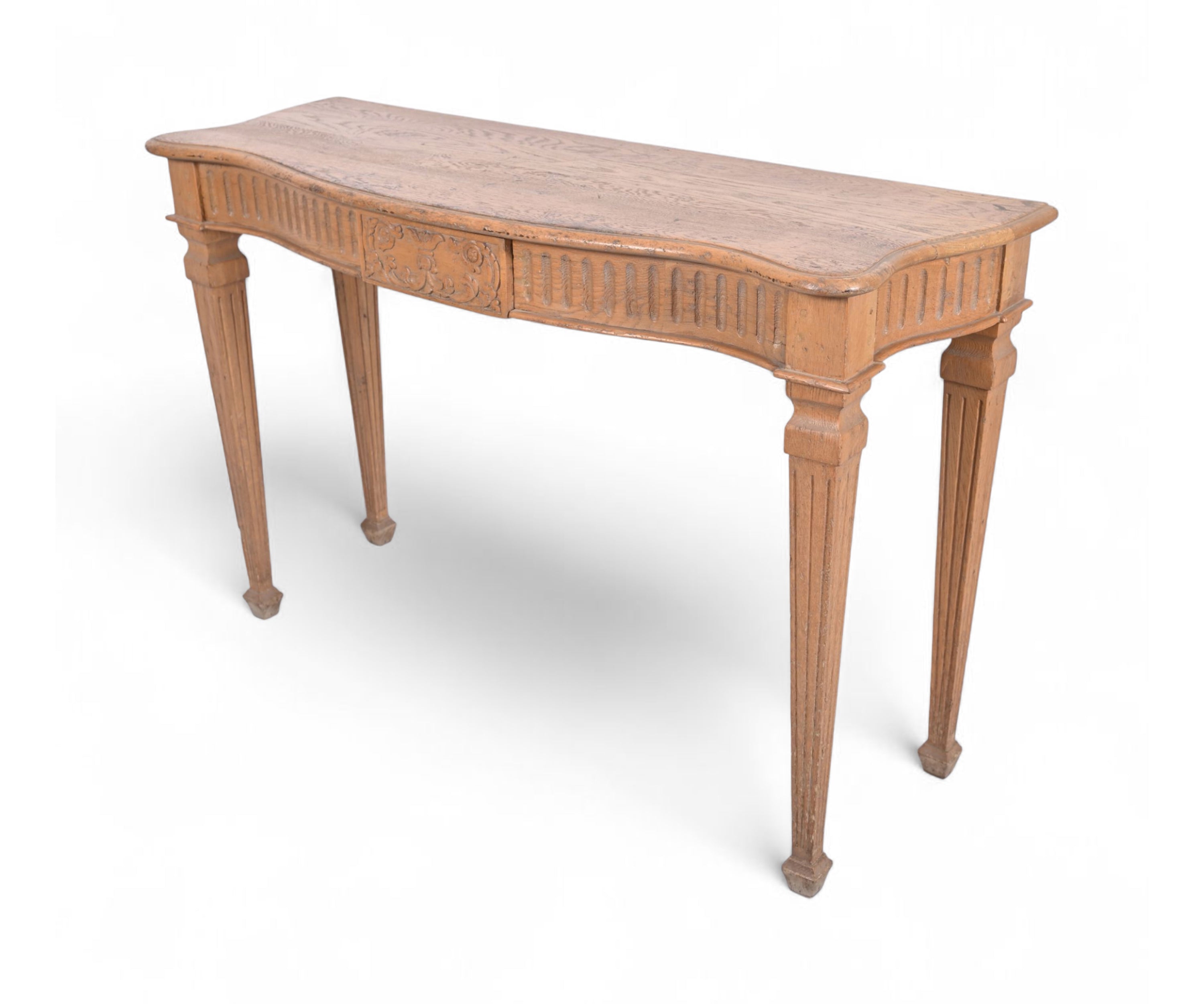 Classic Oak Console Table with Carved Detailing