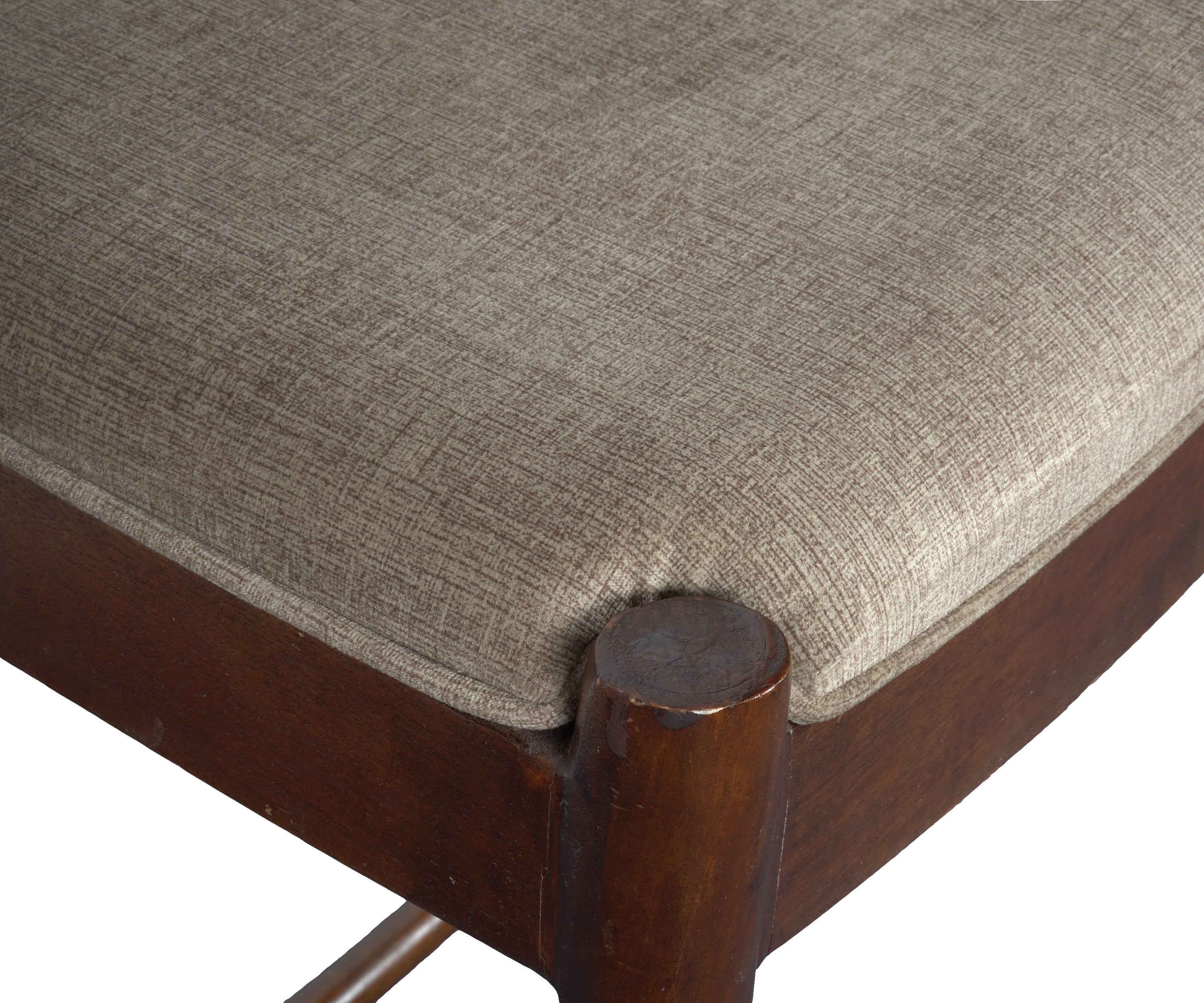 Arched Wooden Bar Chair with Upholstered Seat