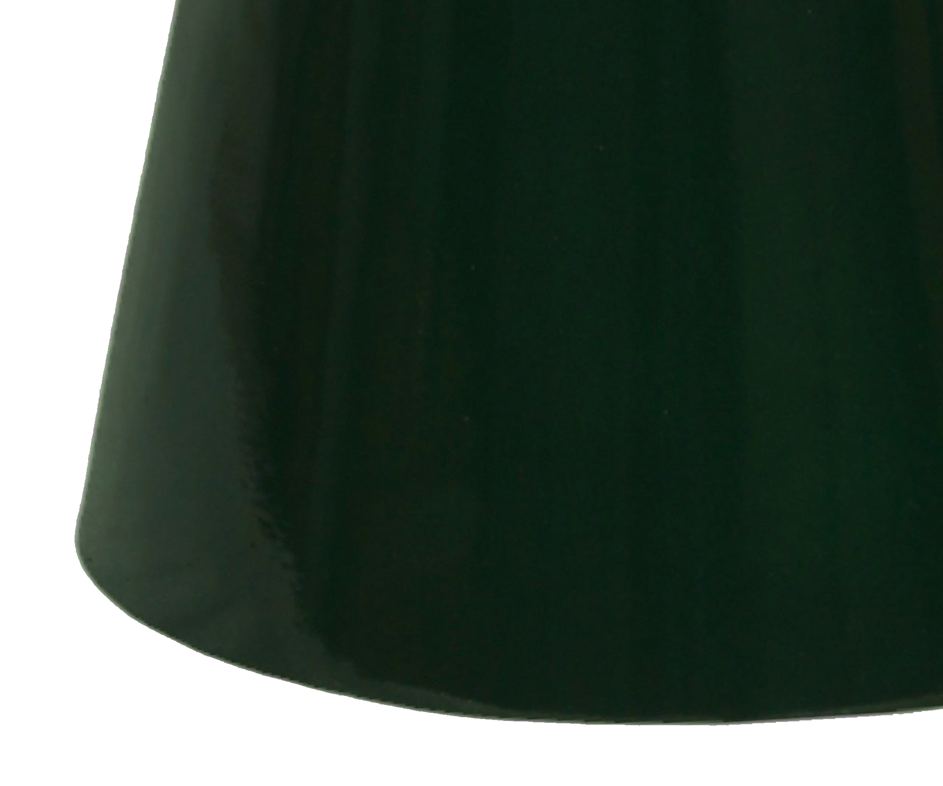 Emerald Green Metal Side Table with Tapered Pedestal Base