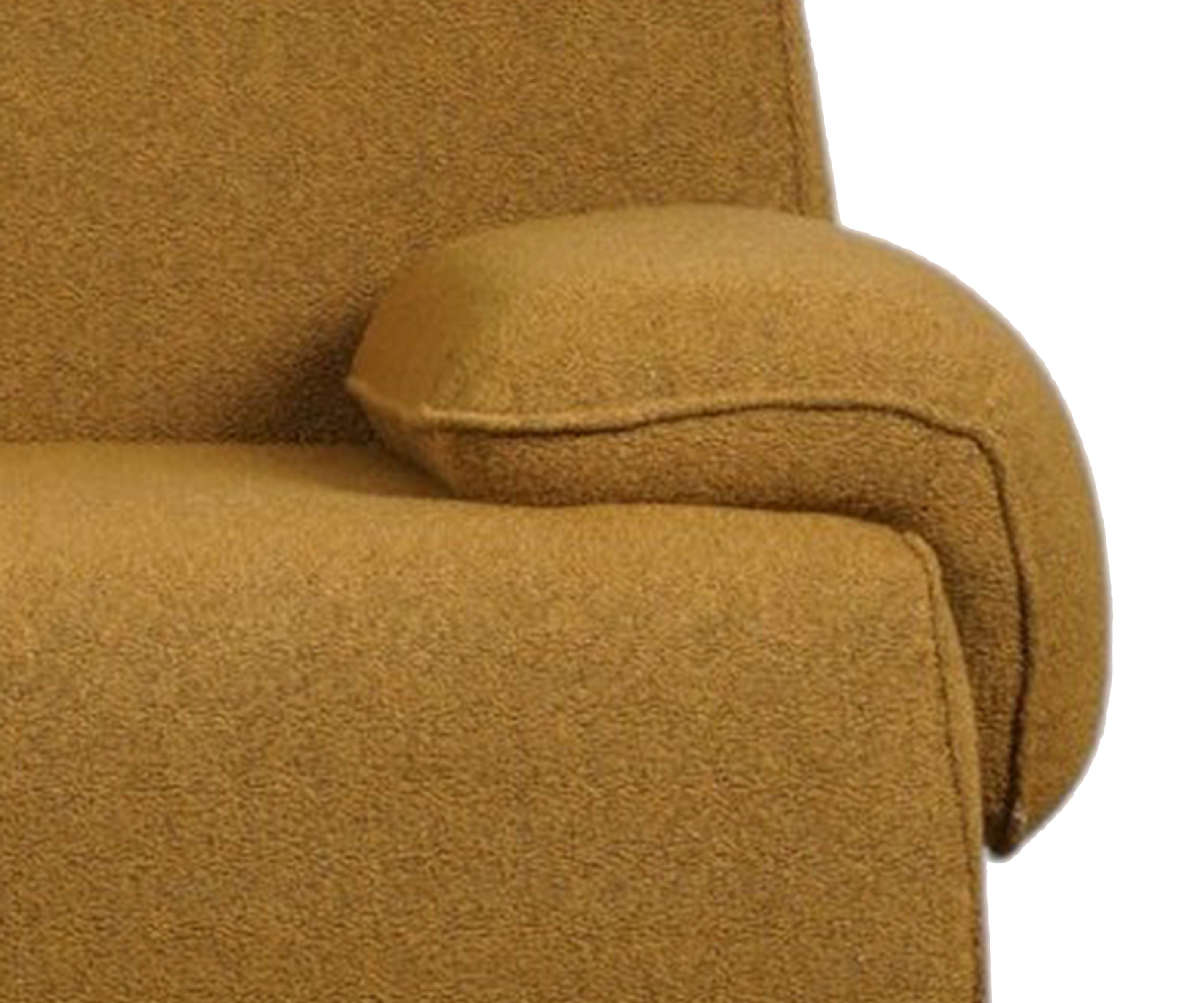 Curved End Bouclé 3 Seater Sofa