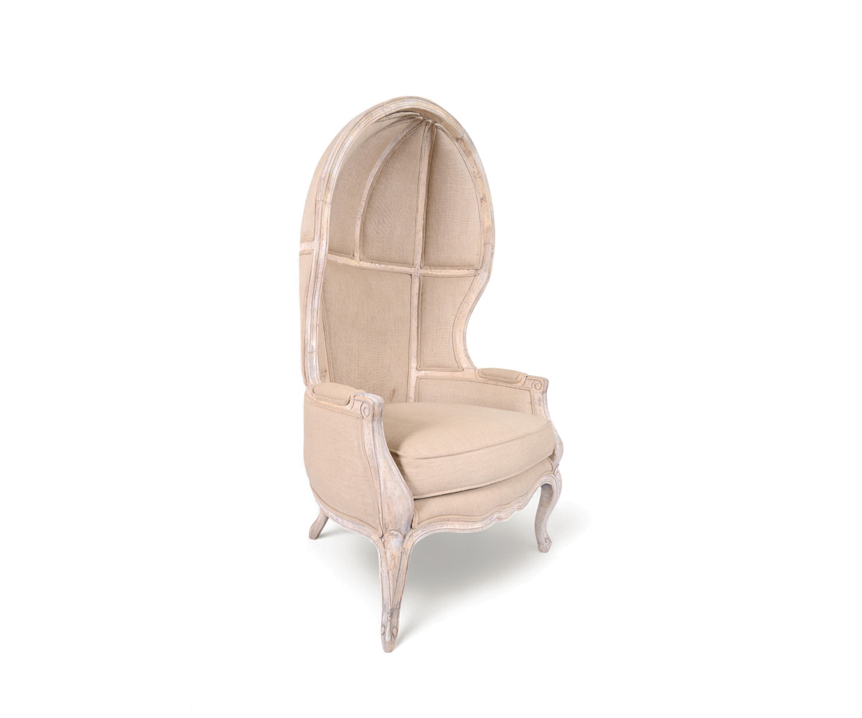 Arched High Back Accent Chair with Curved Legs