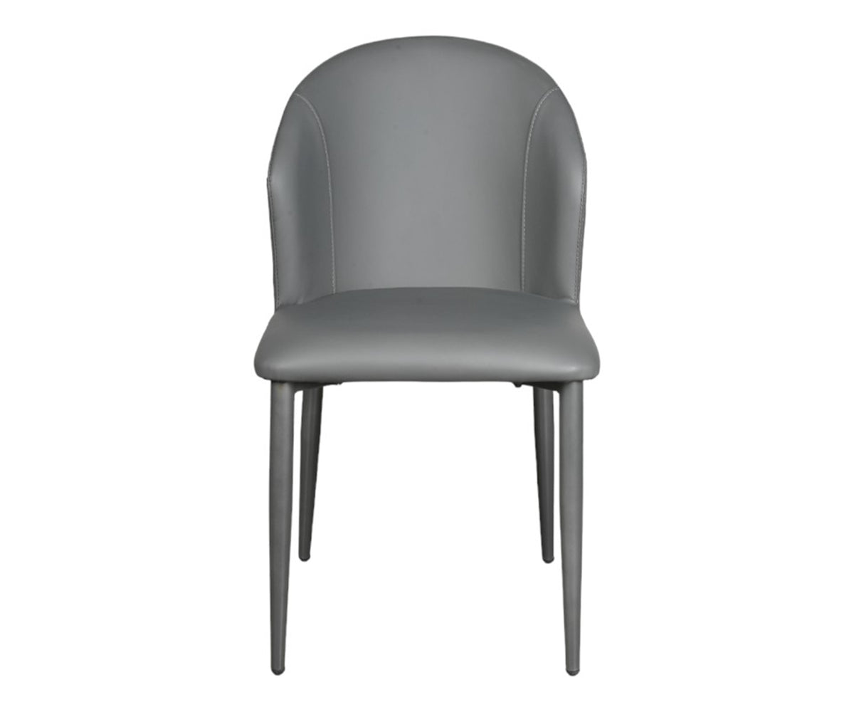 Grey Barrel Back Chair with Tapered Legs