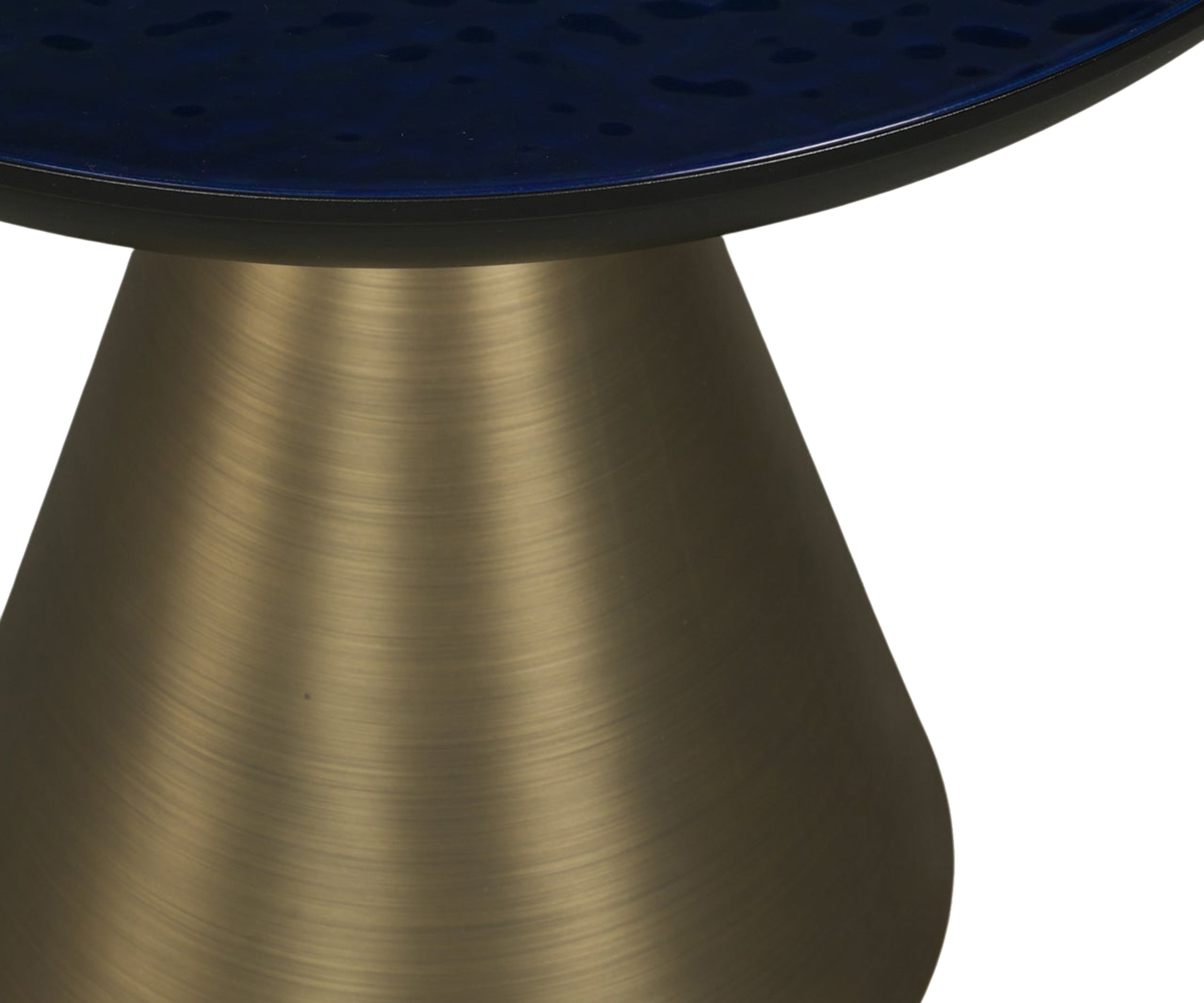 Black Glass Top Brass Nesting Coffee Table Set of 2