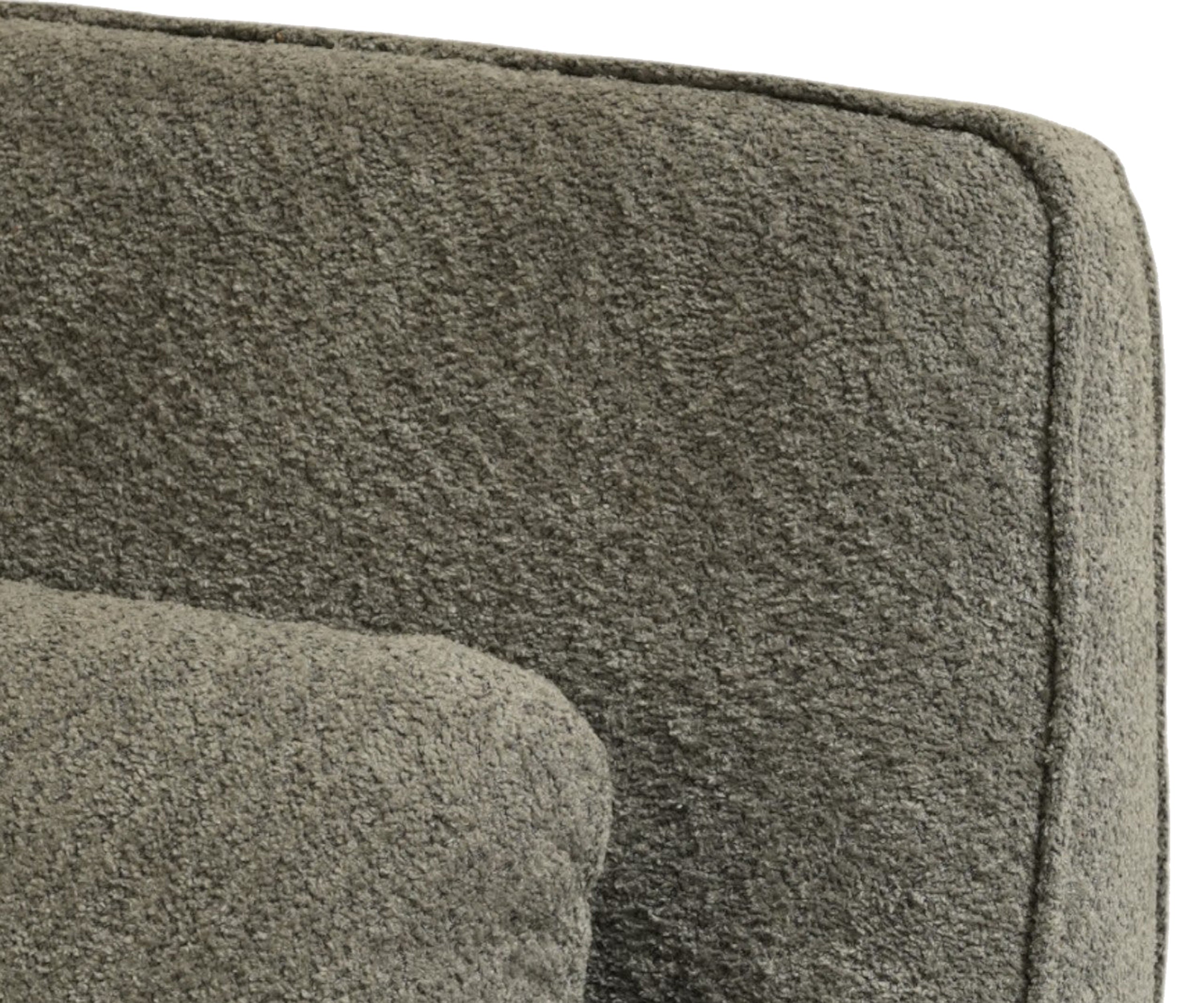 Contour Bouclé Swivel Gray Lounge Chair