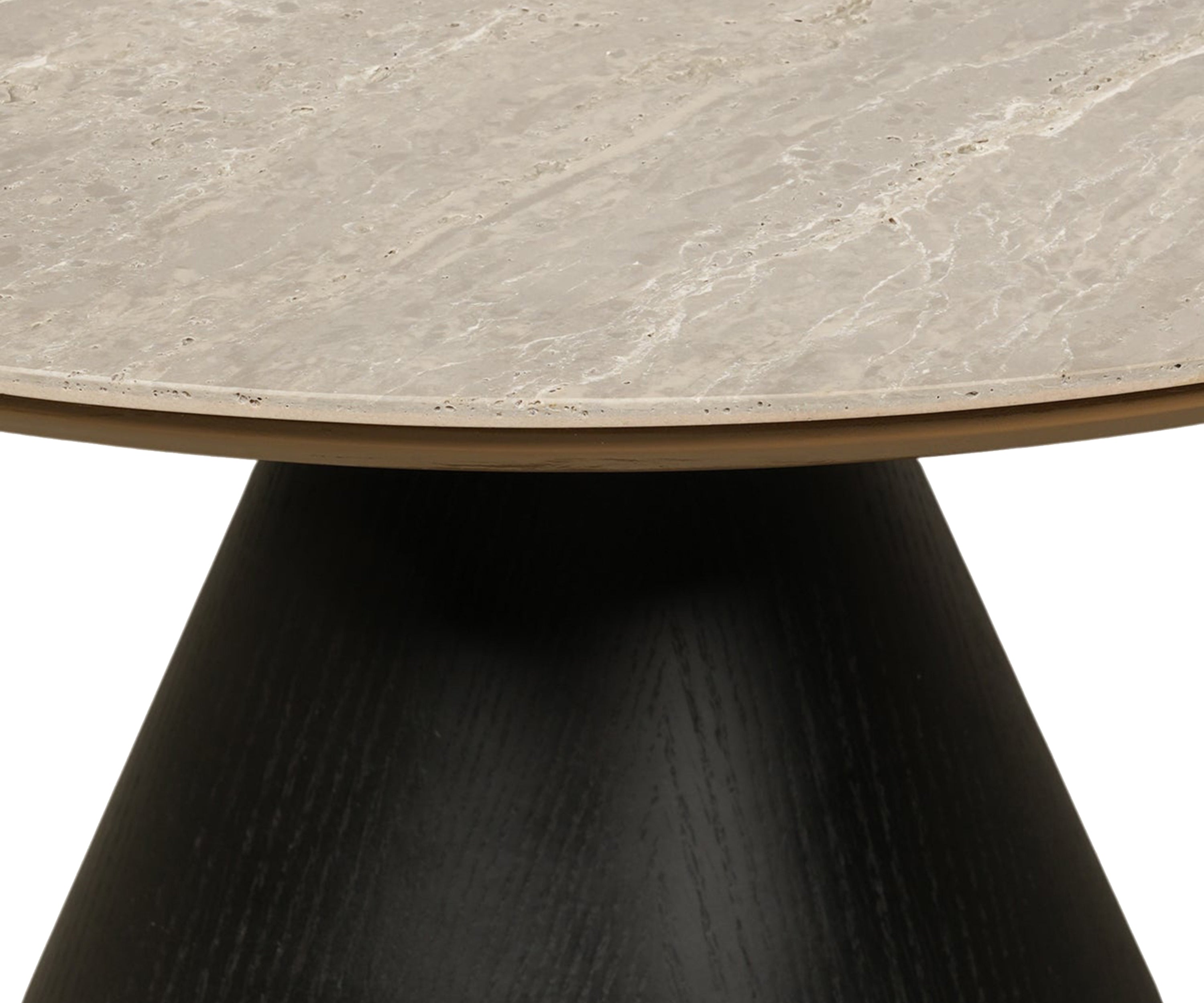 Contemporary Marble Pedestal Coffee Table