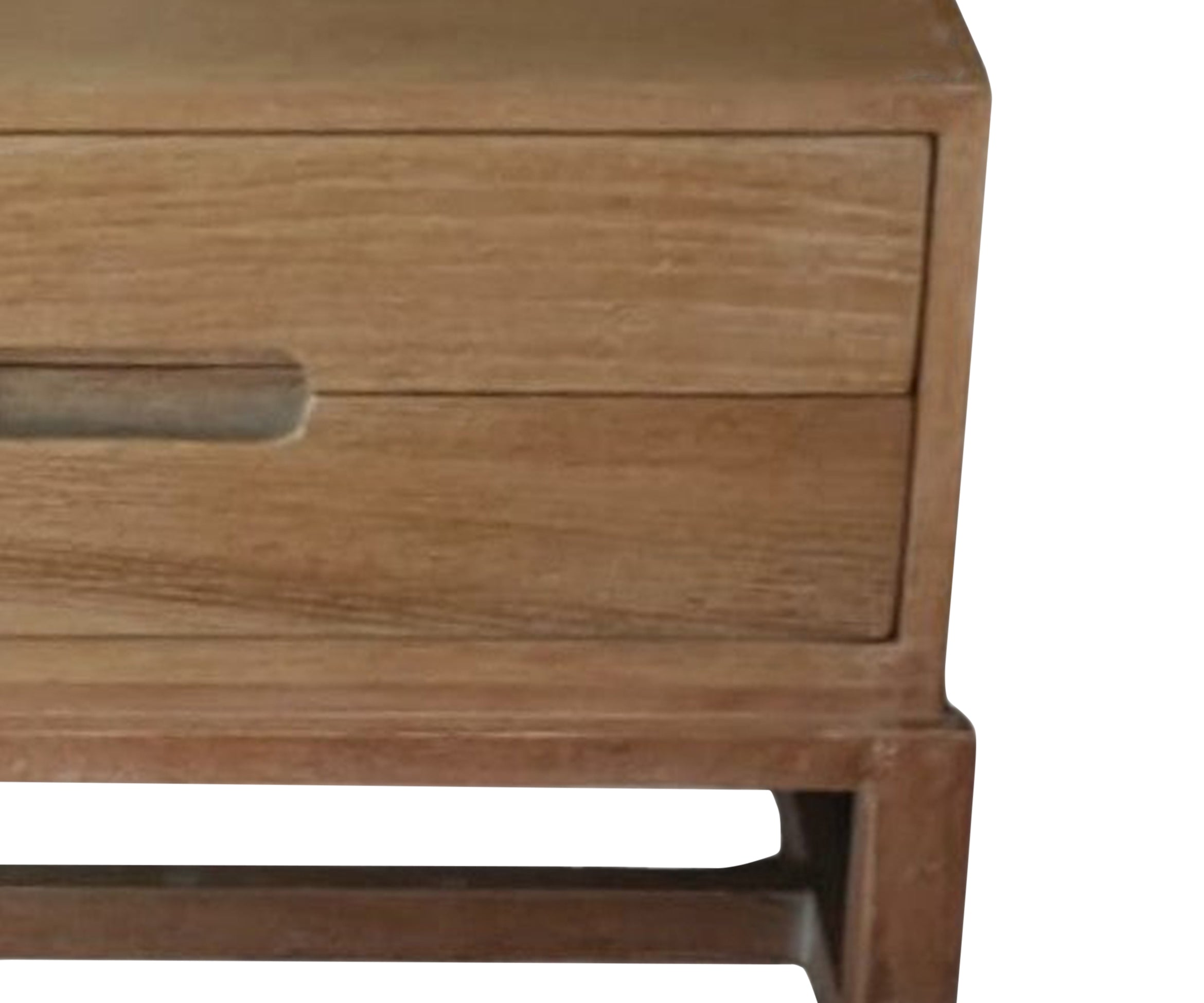 Natural Wood Minimal Bed Side Table with Drawer