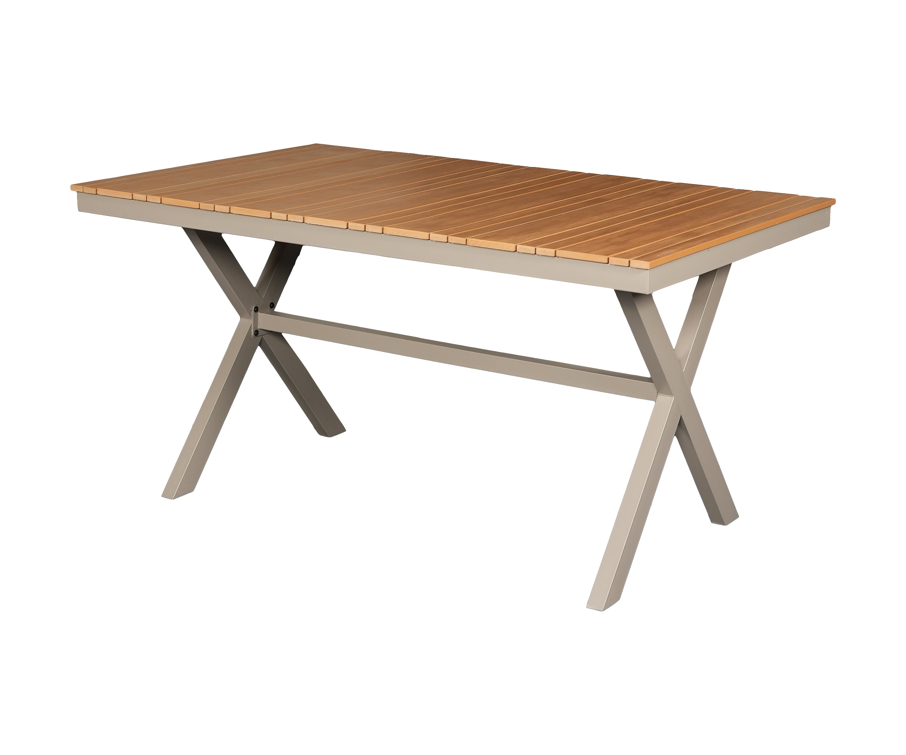 Outdoor Dining Table with Slatted Top