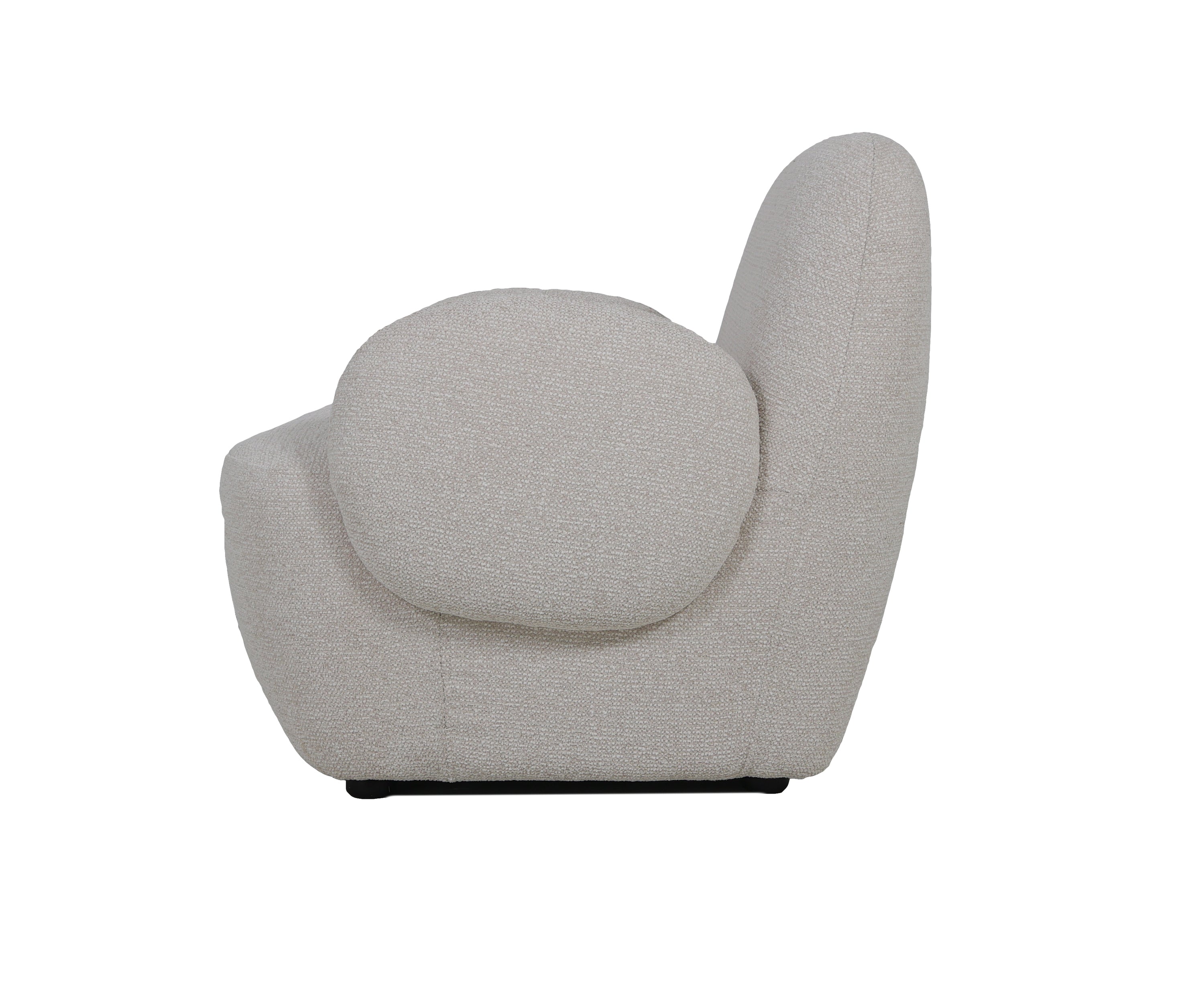 Accent Armchair in Light Grey Boucle