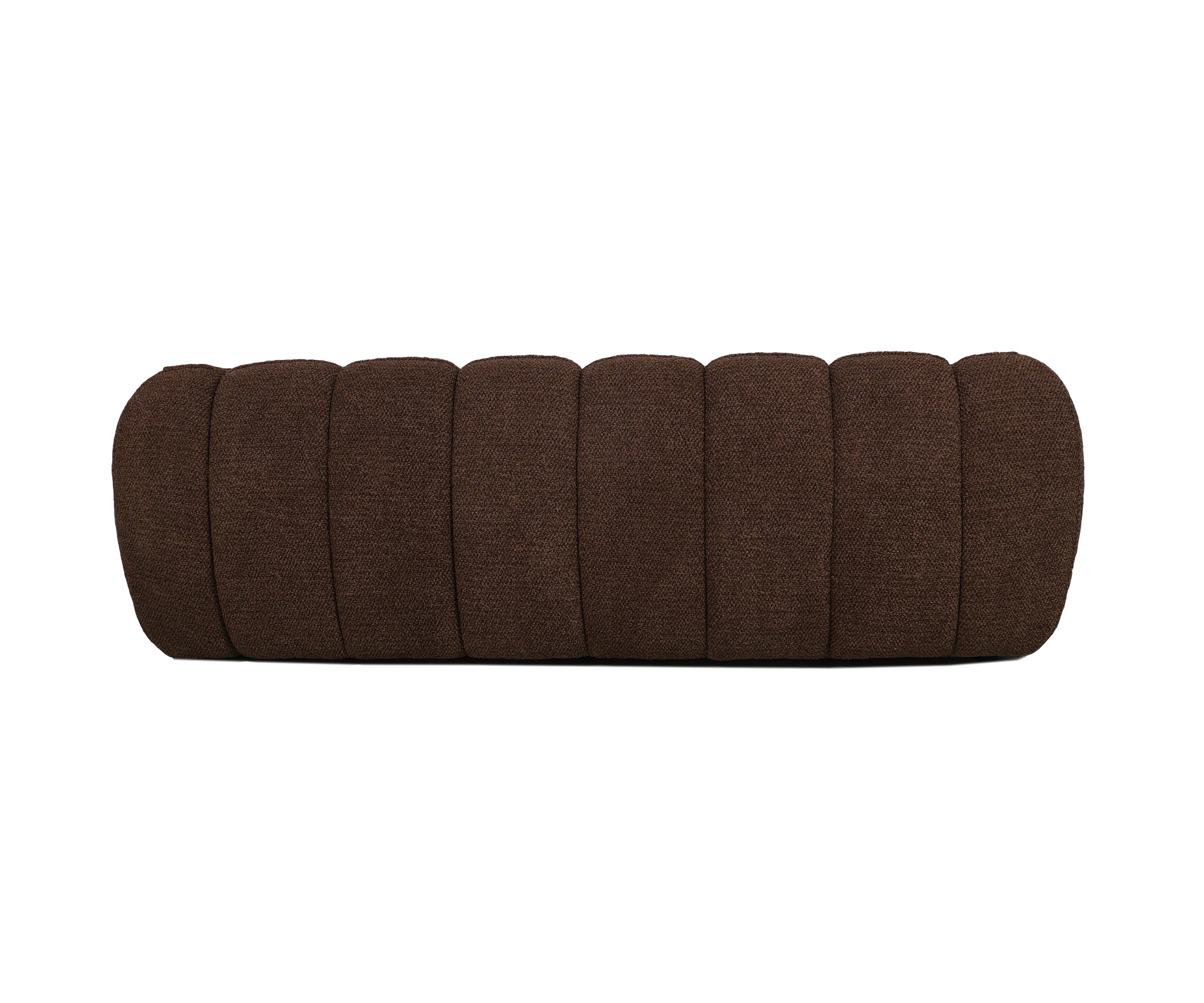 Bouclé Channel 3 Seater Sofa – Tufted Comfort in Deep Chocolate Brown