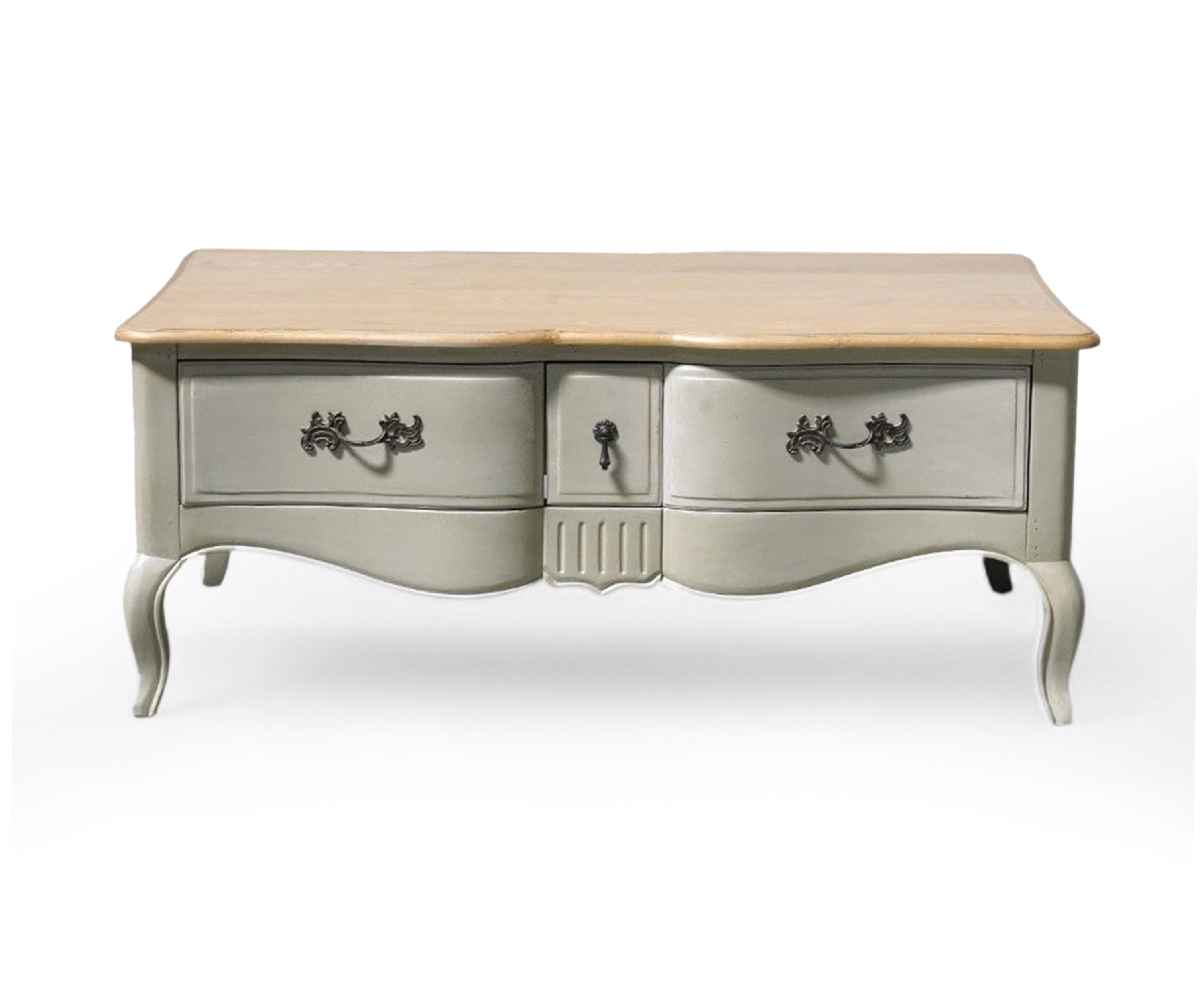 French Storage Coffee Table with Drawers