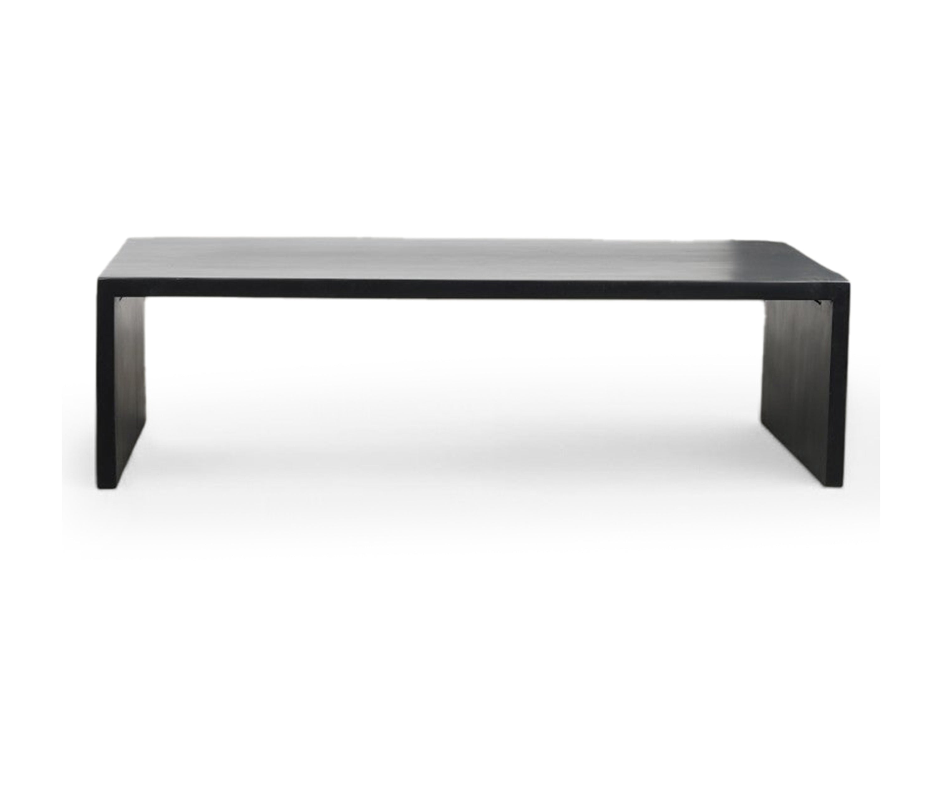 Minimal Black Waterfall Coffee Table