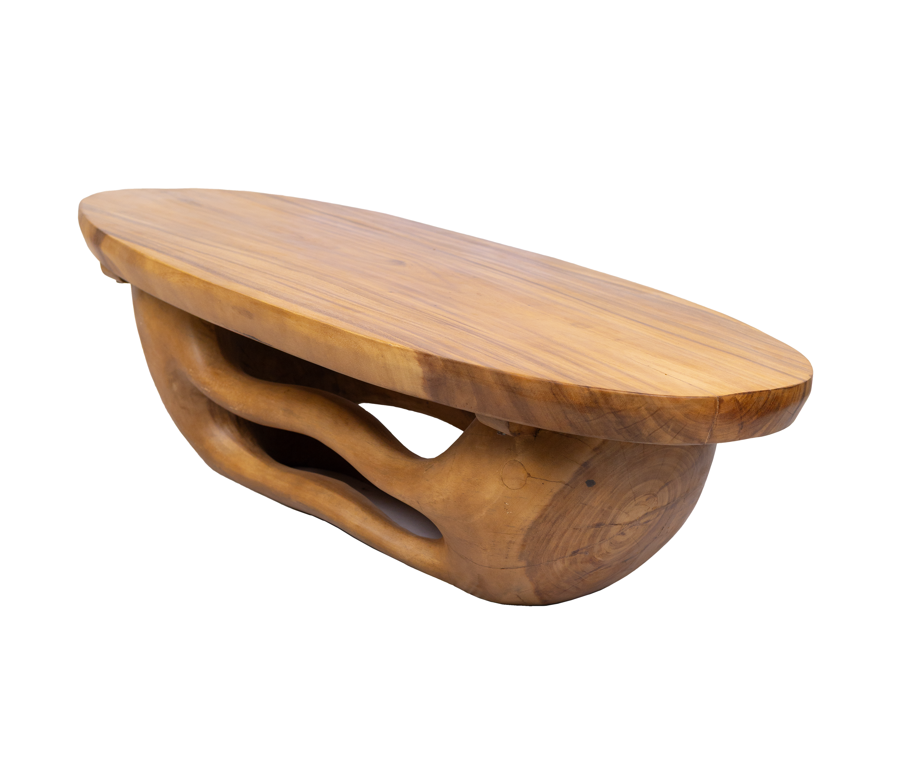 Sculpted English Teak Coffee Table