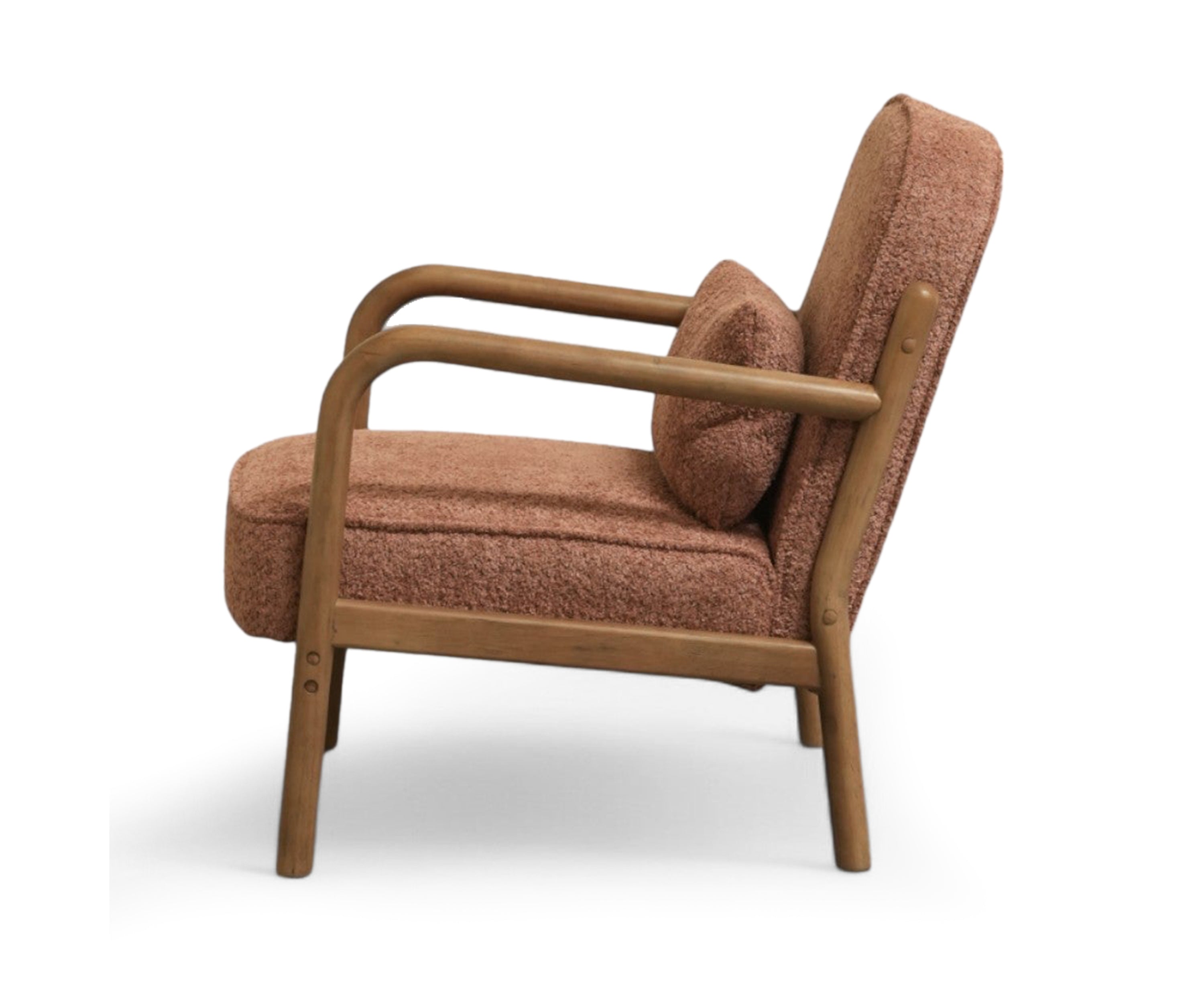 Curved Frame Bouclé Single seater Sofa Chair