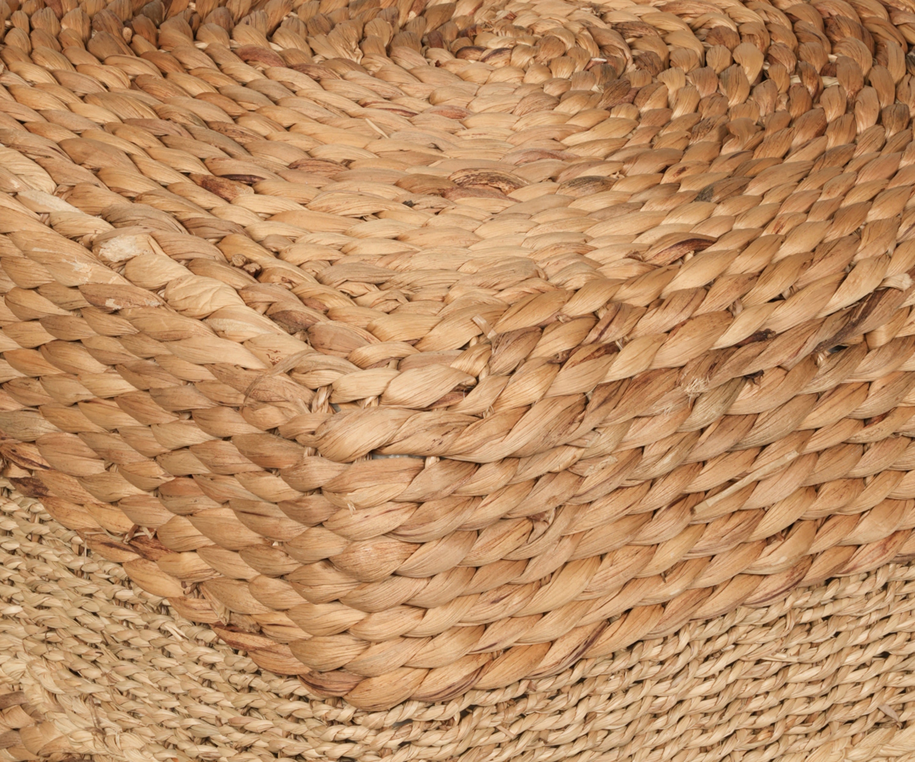 Square Natural Fiber Ottoman Stool - Jute