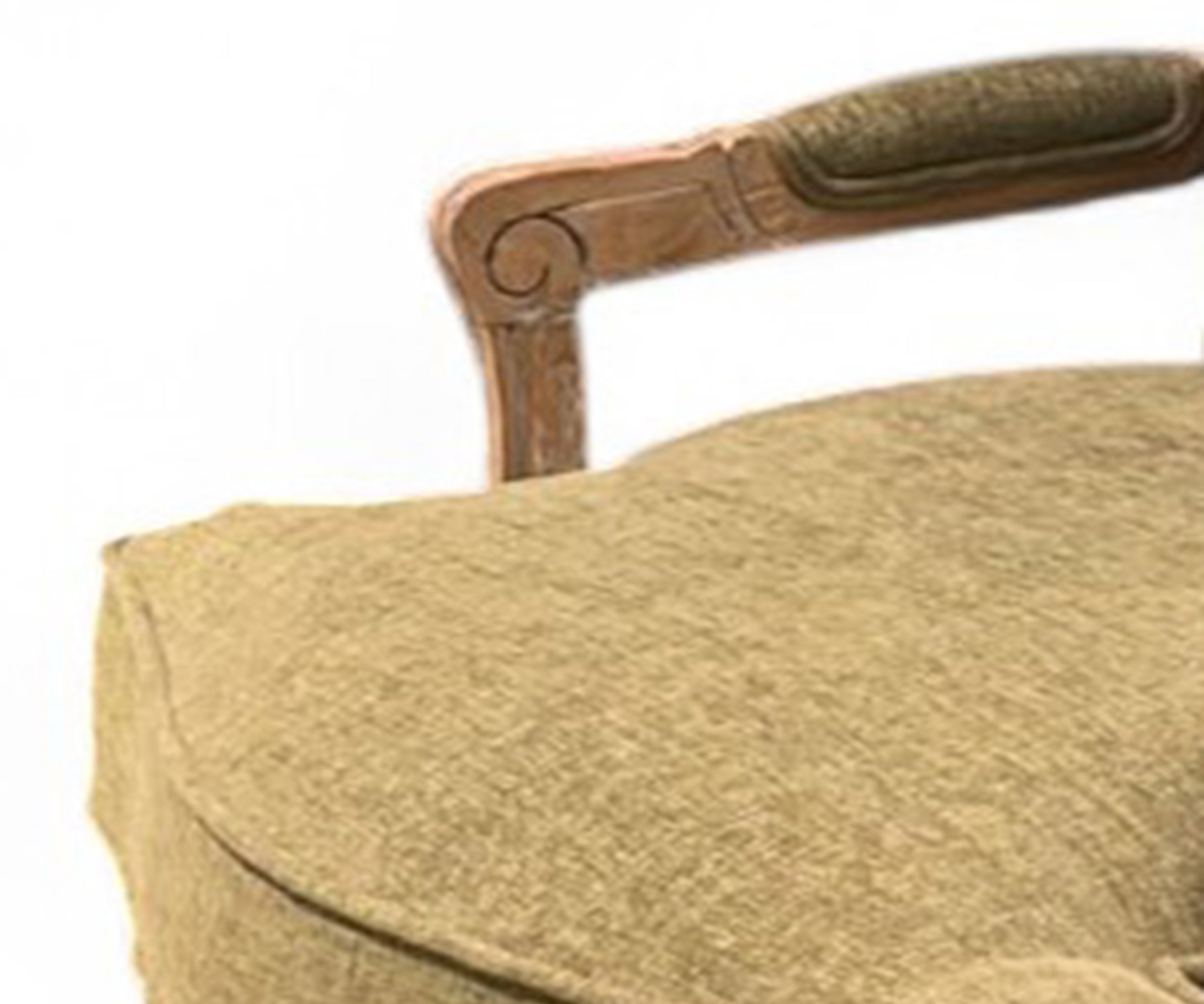 French Bergere Velvet Accent Arm Chair