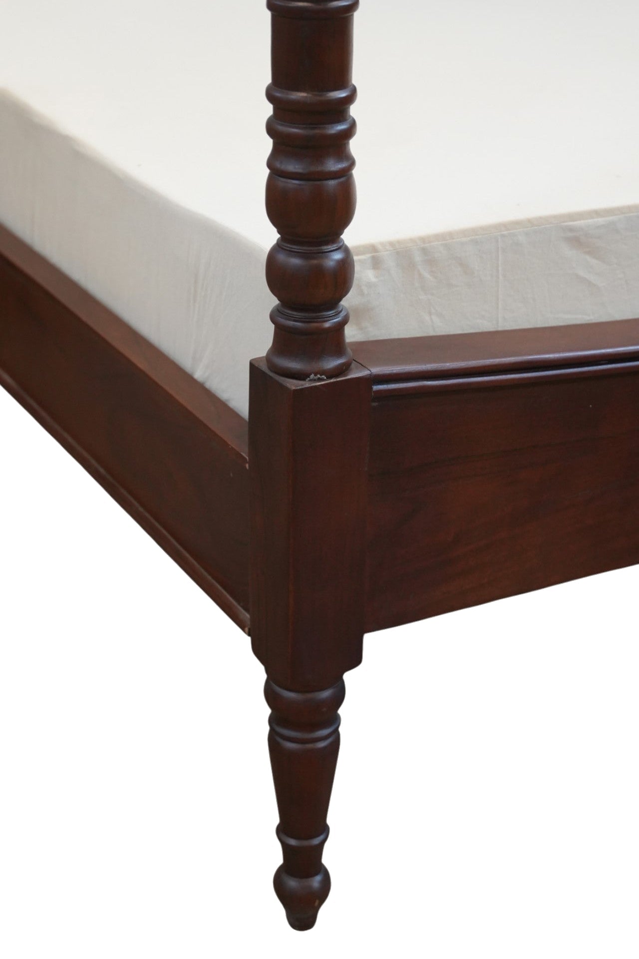 English Heritage Upholstered Acacia Poster Bed