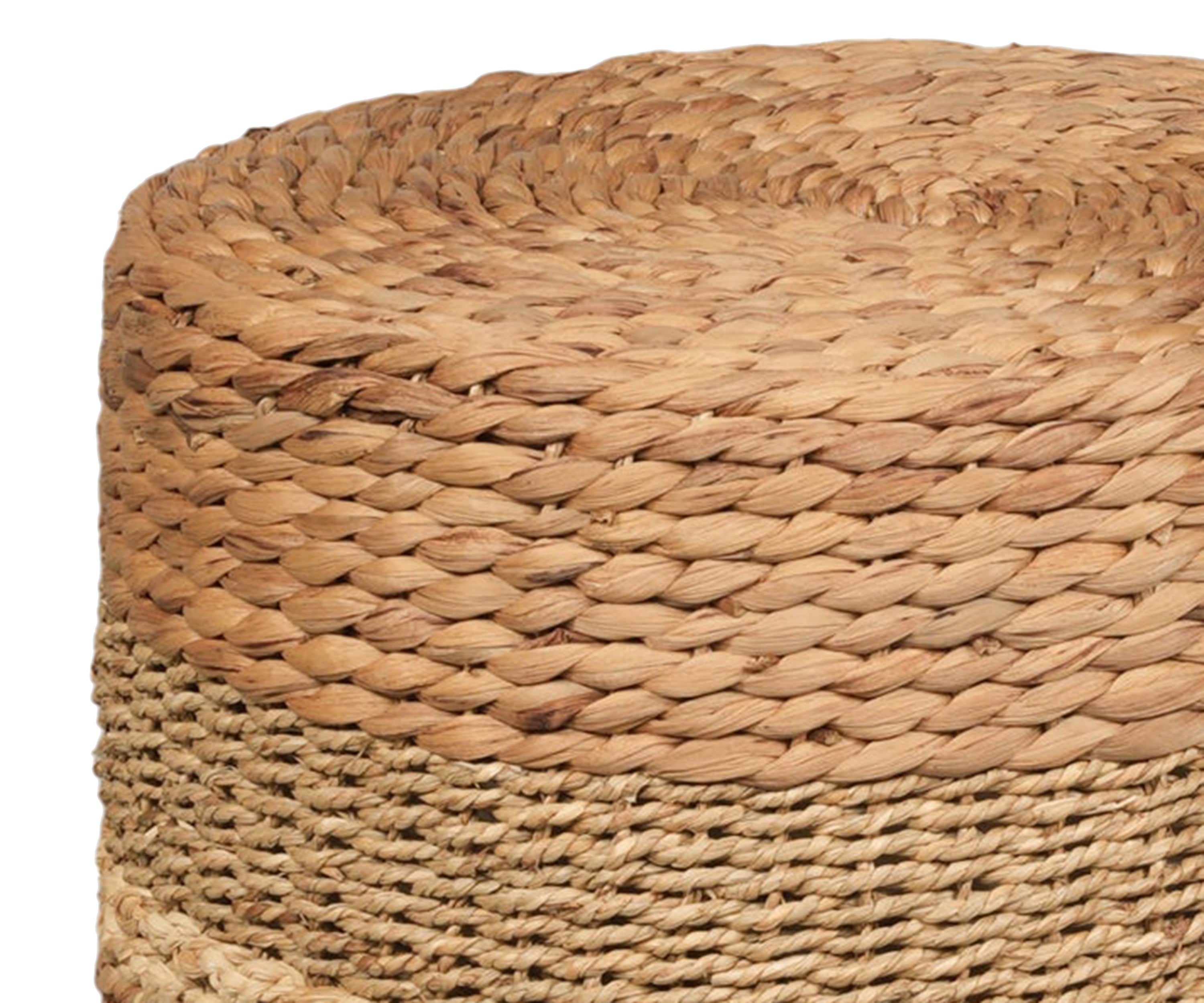 Round Jute Ottoman Stool