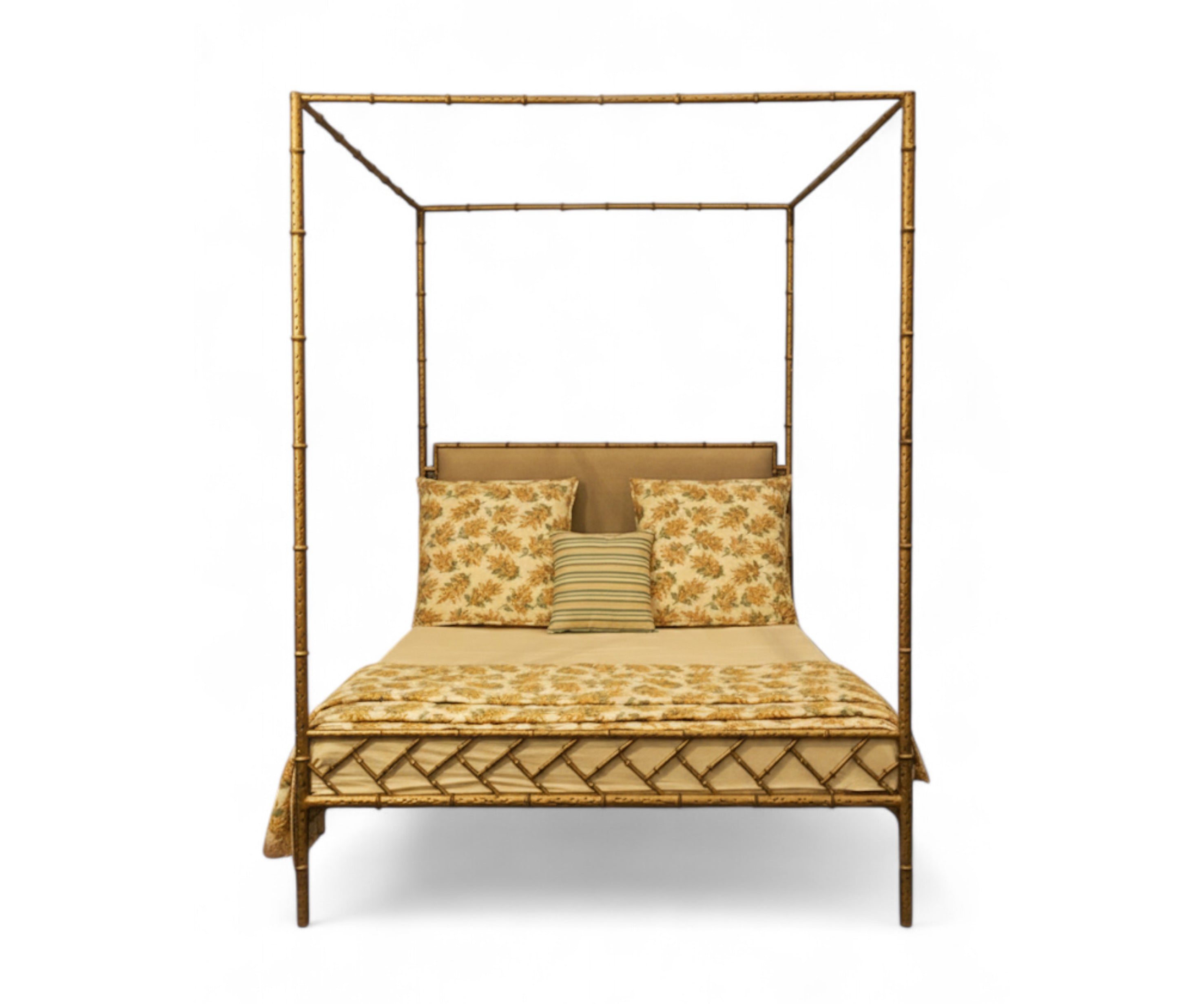 Aurelia Bamboo-Style Canopy Queen's Bed