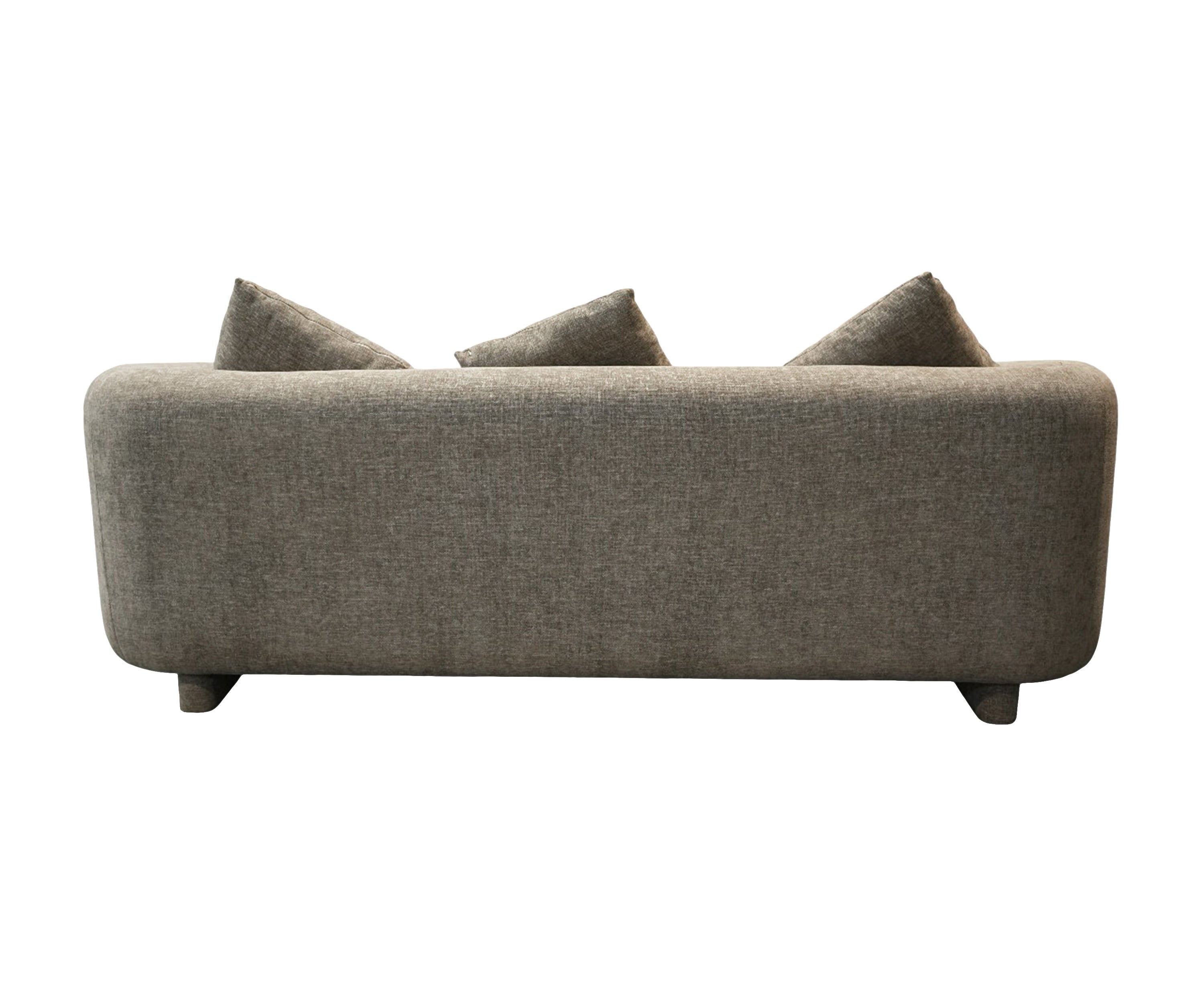 Taupe Upholstered 3-Seater Sofa in Solid Wood Frame