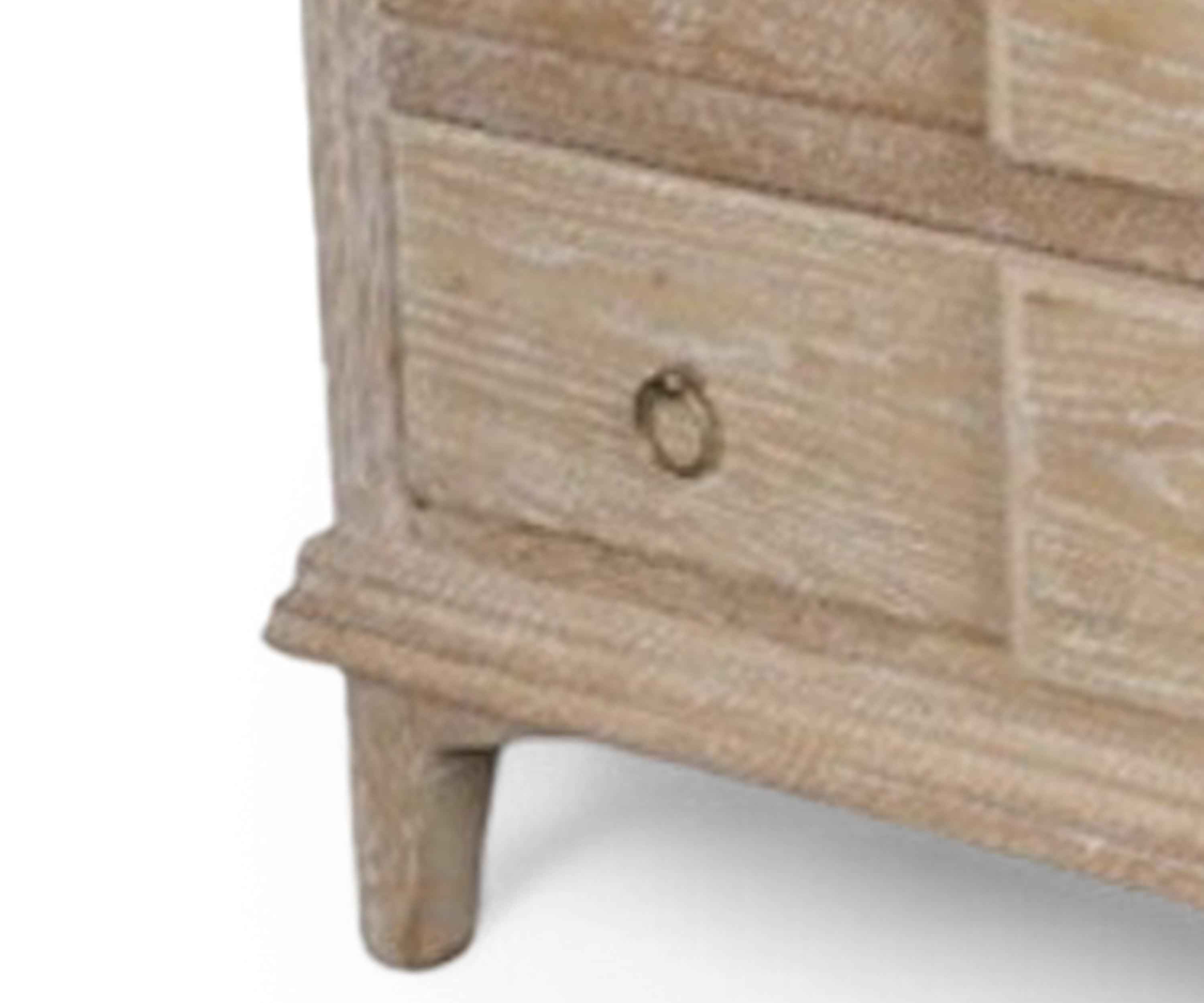Italian Country 6-Drawer Oak Wood Storage Chest