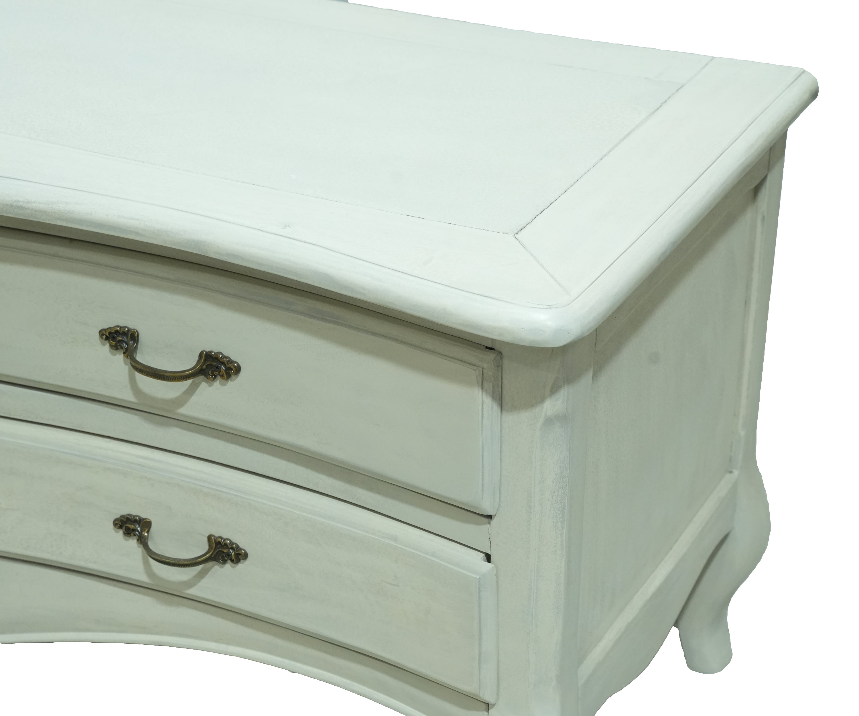 French Provincial White 6-Drawer Chest of Drawer