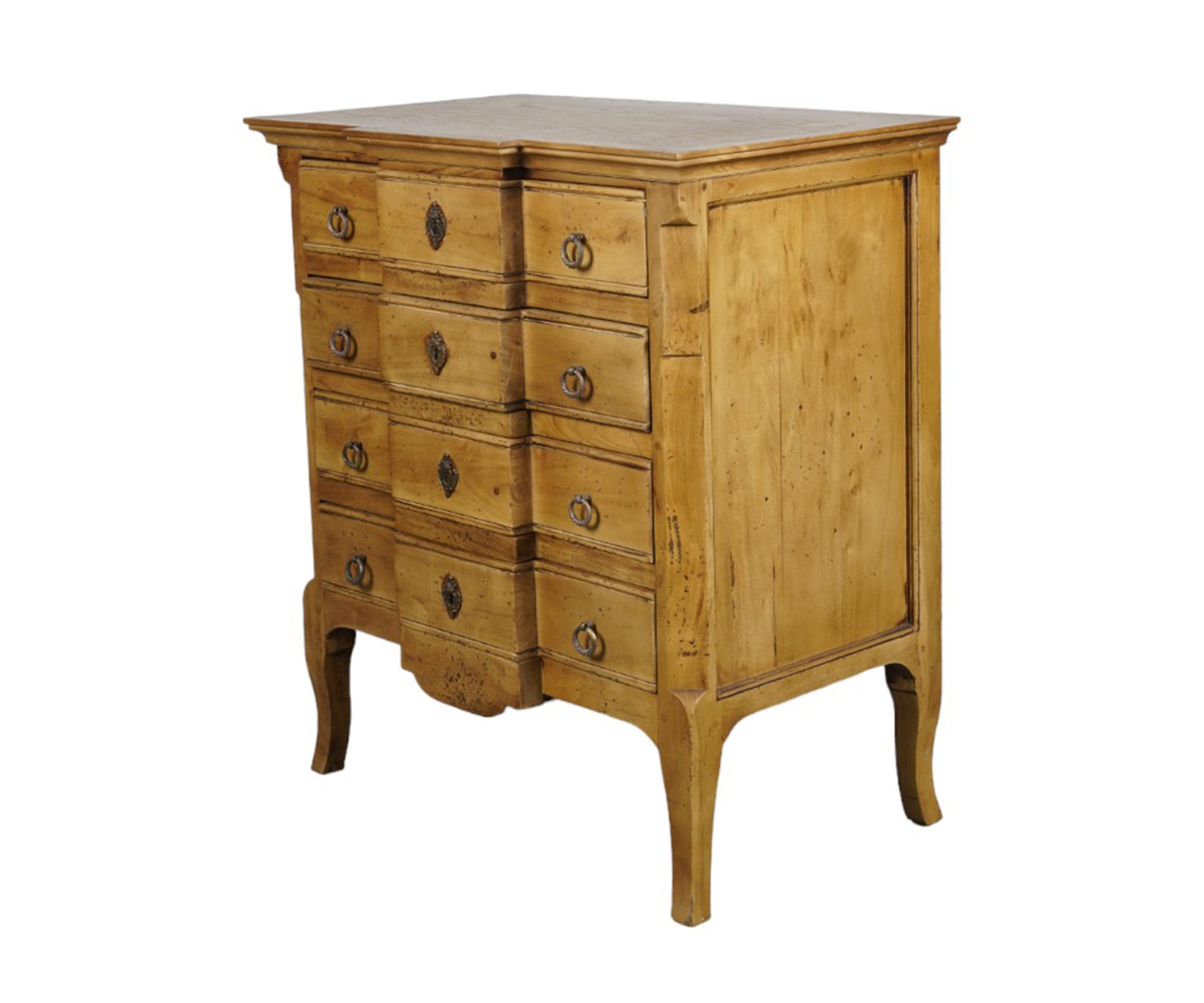 Mid Century Chest of Drawers in Distressed Wood Finish