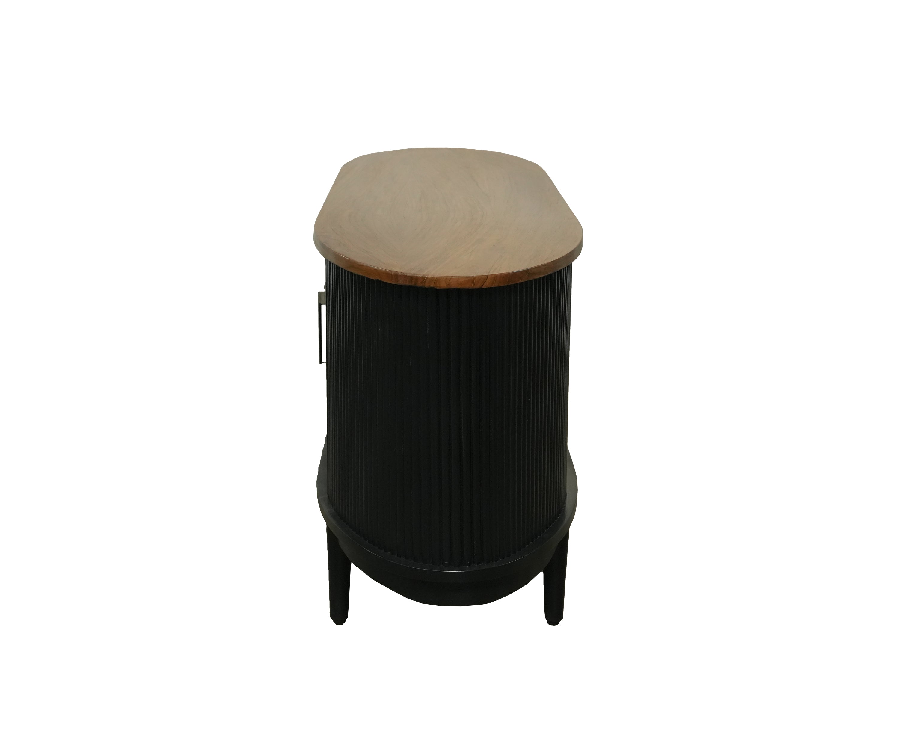 Modern Ribbed Two-Tone TV Unit