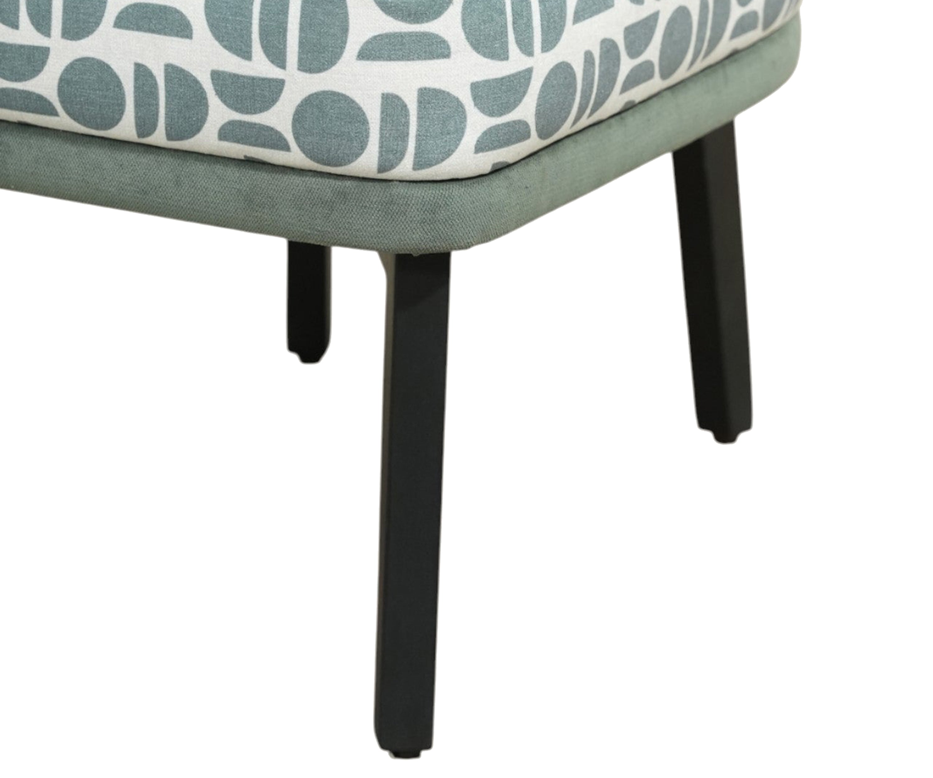 Sage Cotton Printed Accent Chair