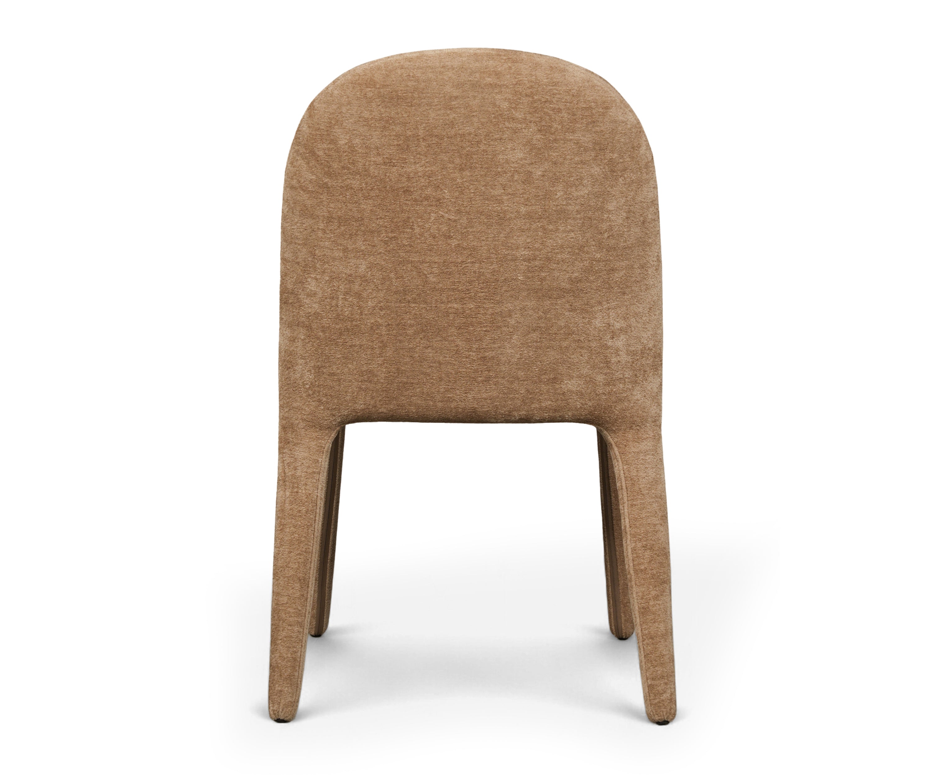 Beige Fully Upholstered Arched Back Dining Chair