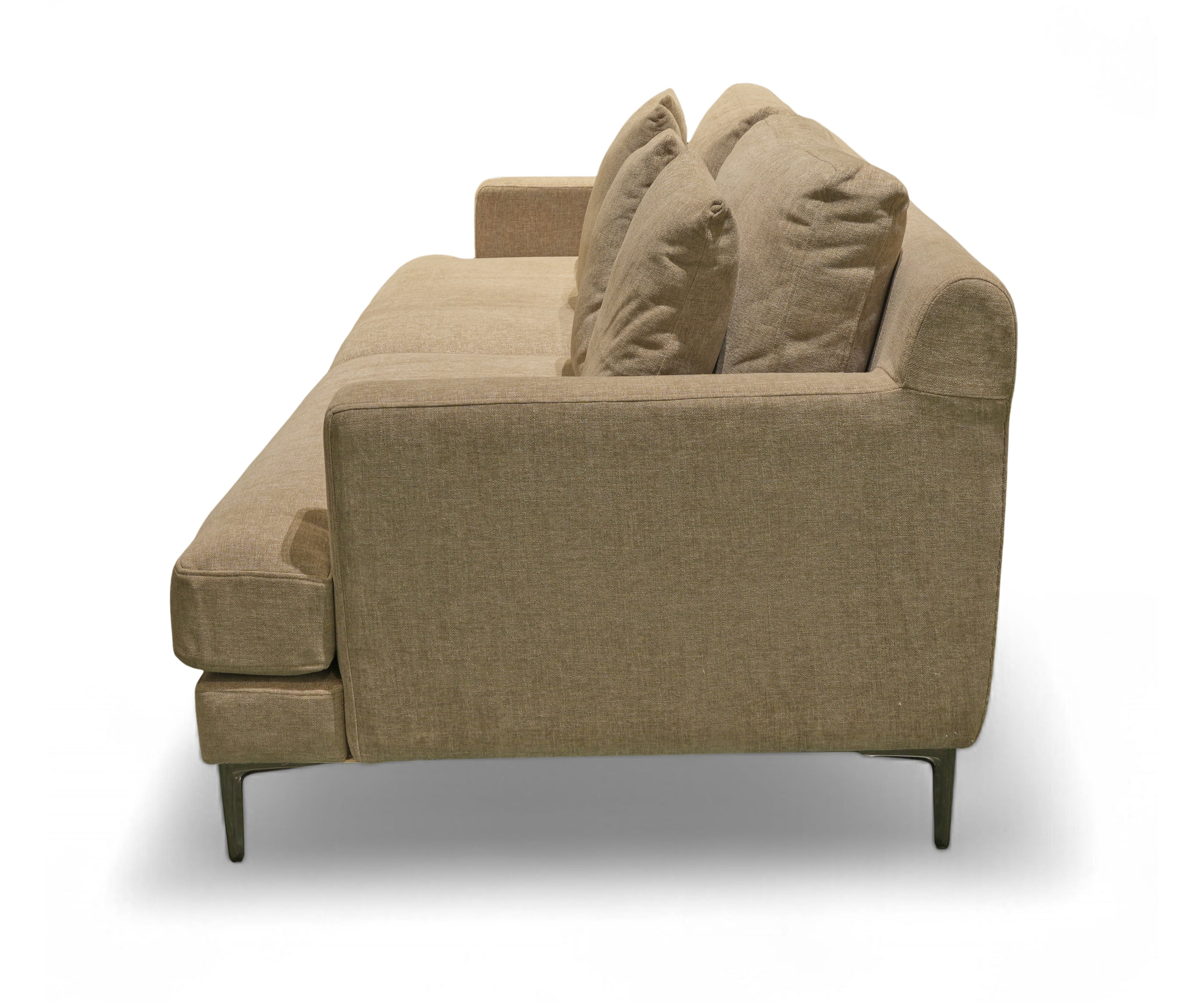 Taupe Suede 3 Seater Sofa