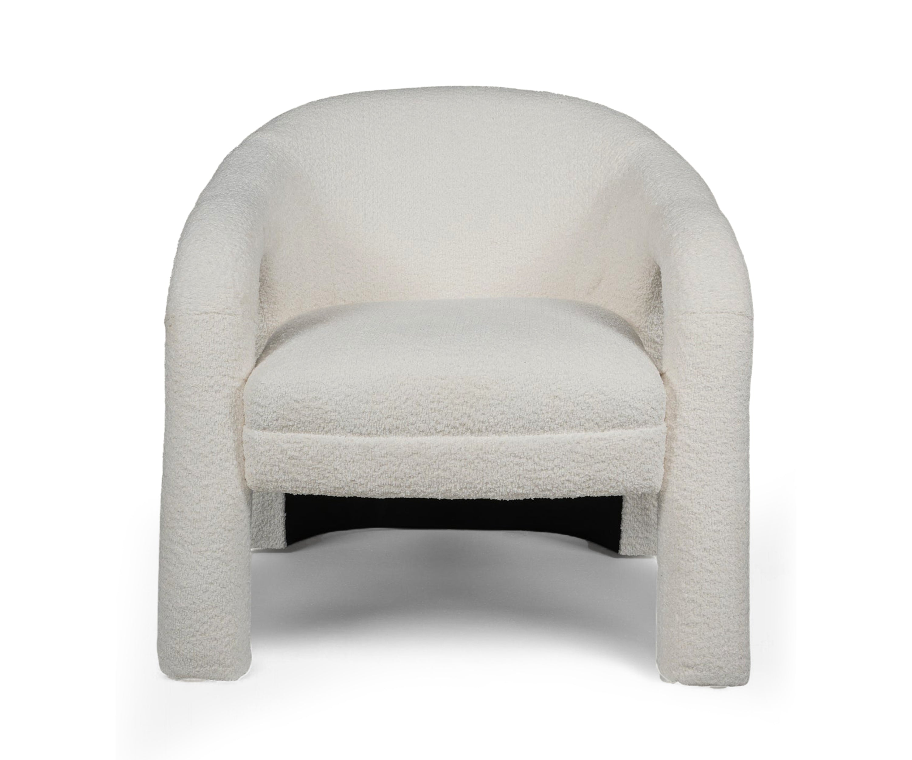 Arch Frame Ivory Bouclé Accent Chair