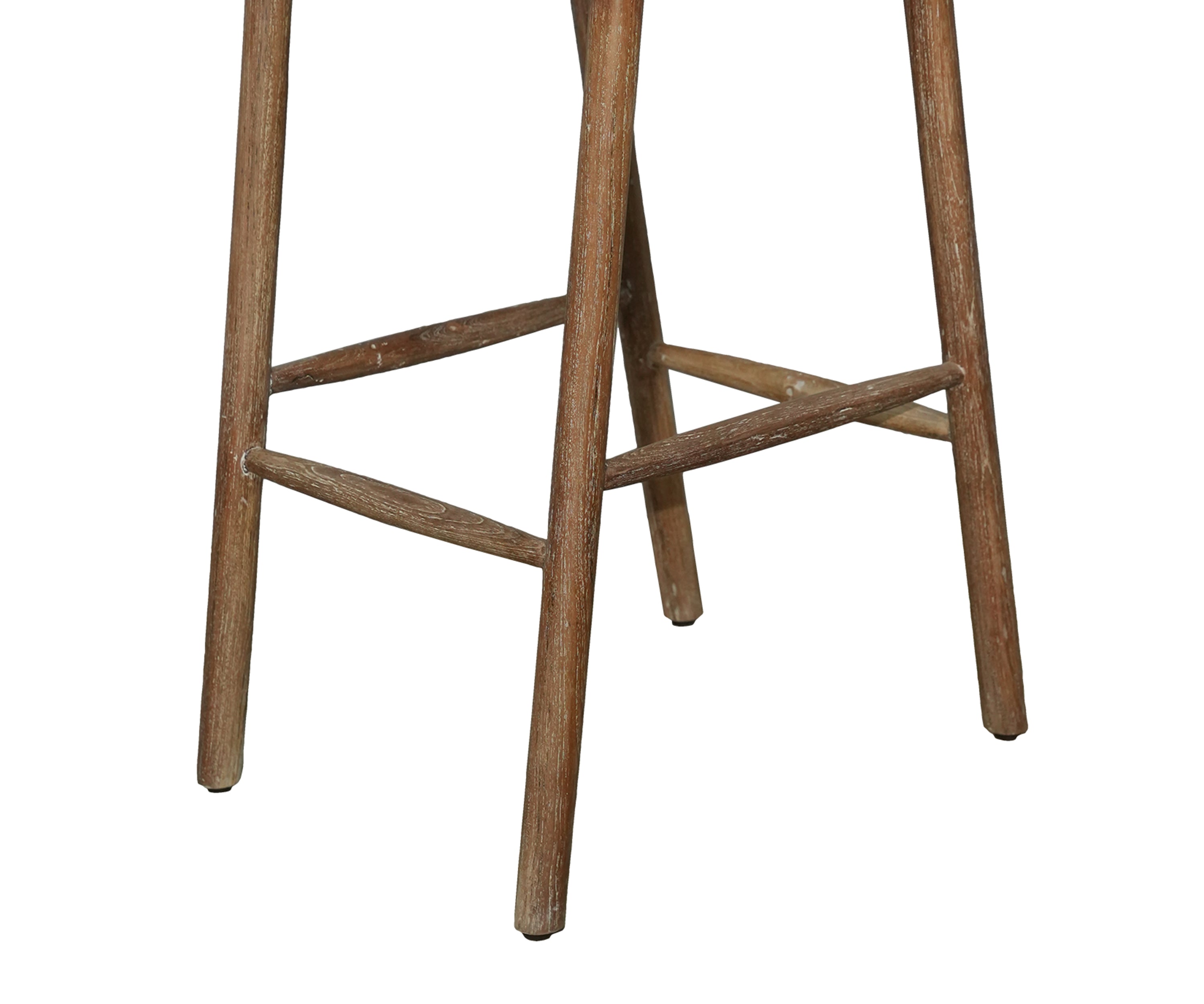 Minimalist Cane Back Bar Chair with Natural Frame and Open Base