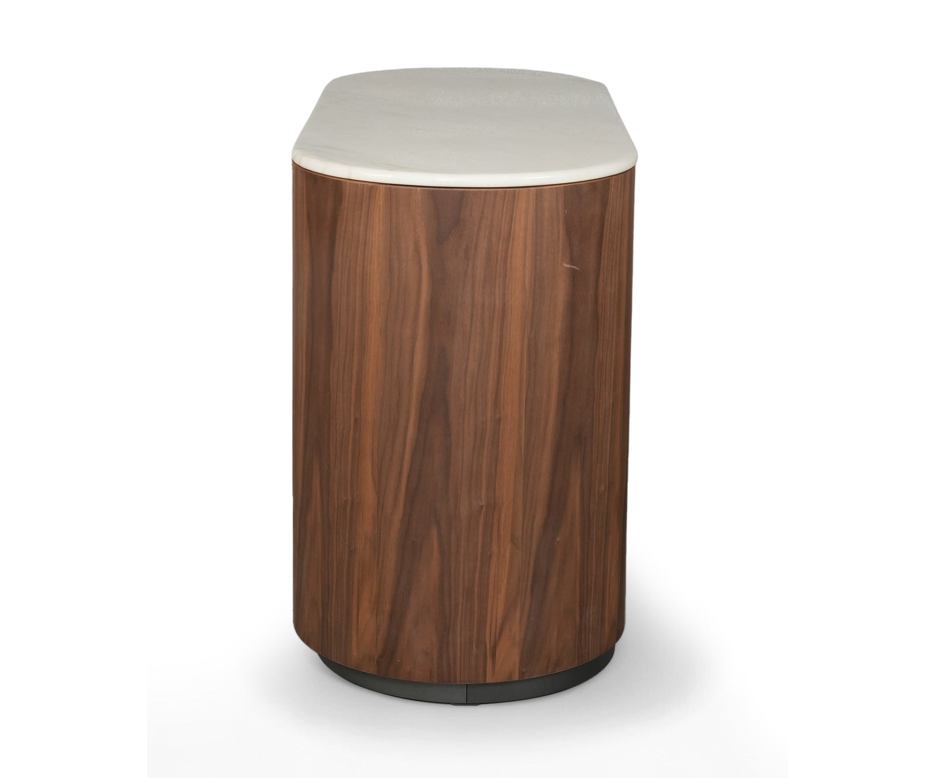 Modern Walnut Chest of Drawers with Marble Top